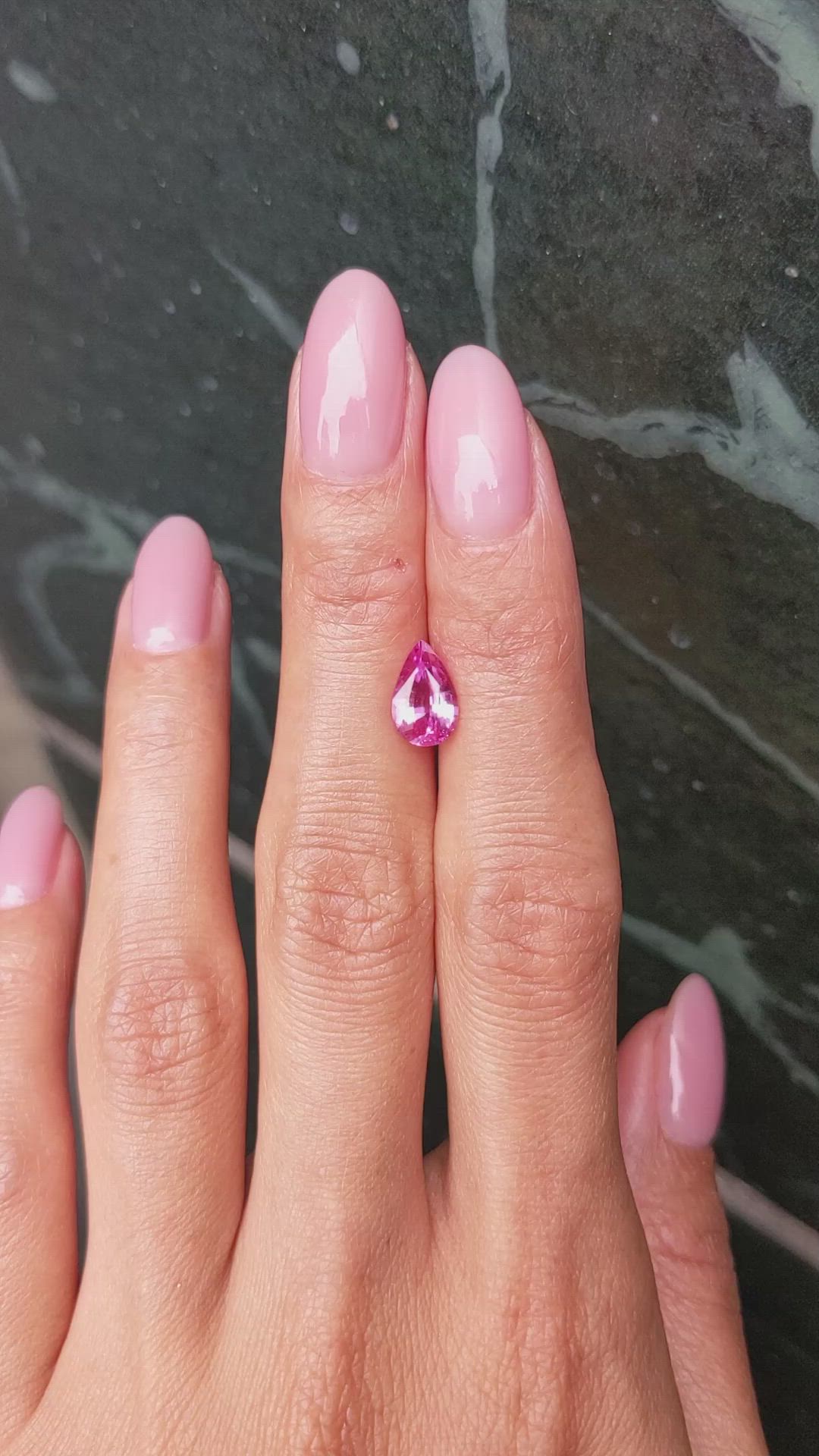 1.66 Ct. Pink Sapphire from Ceylon (Sri Lanka) Size Video