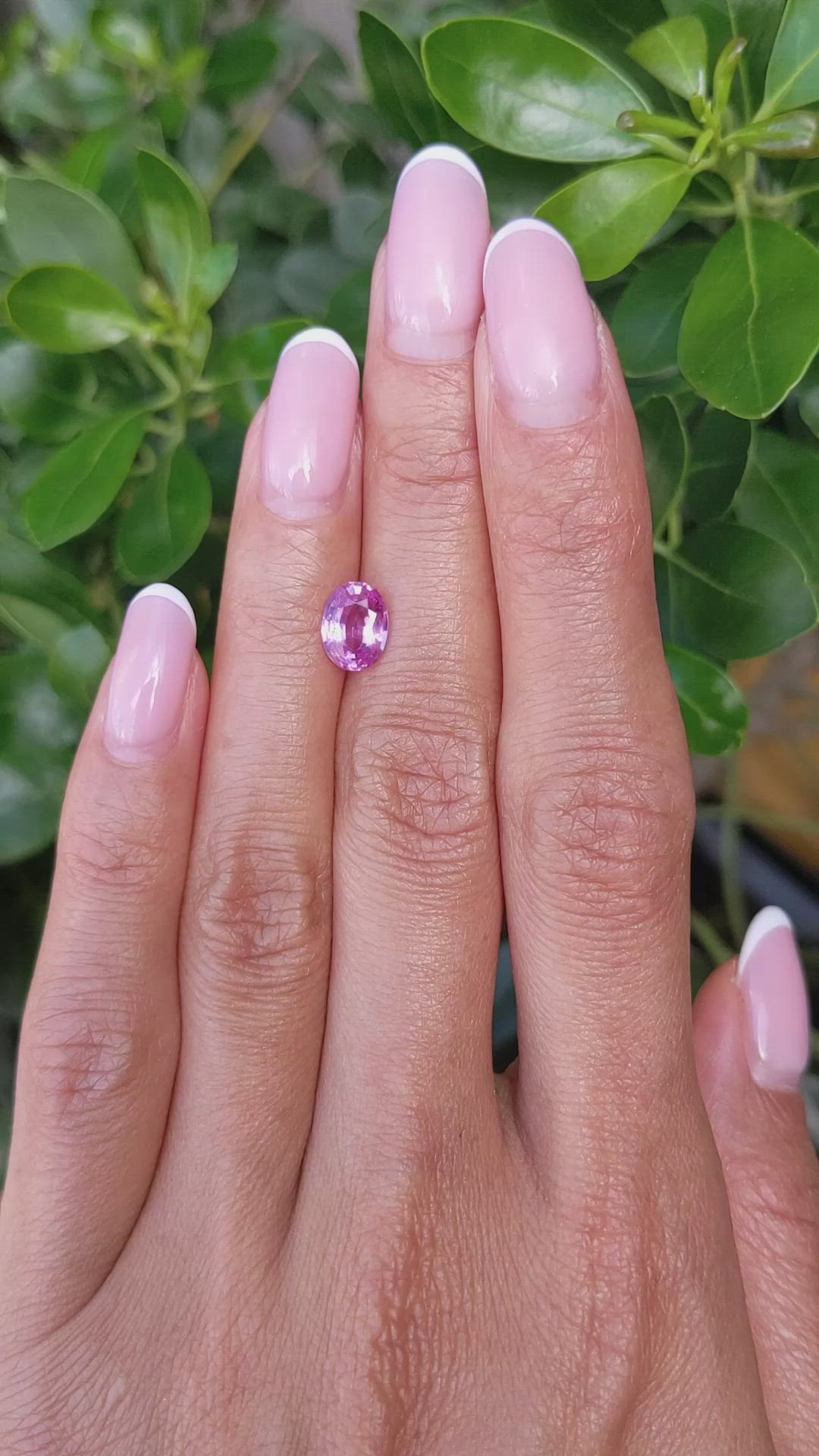 1.41 Ct. Purplish Pink Sapphire from Ceylon (Sri Lanka) Size Video