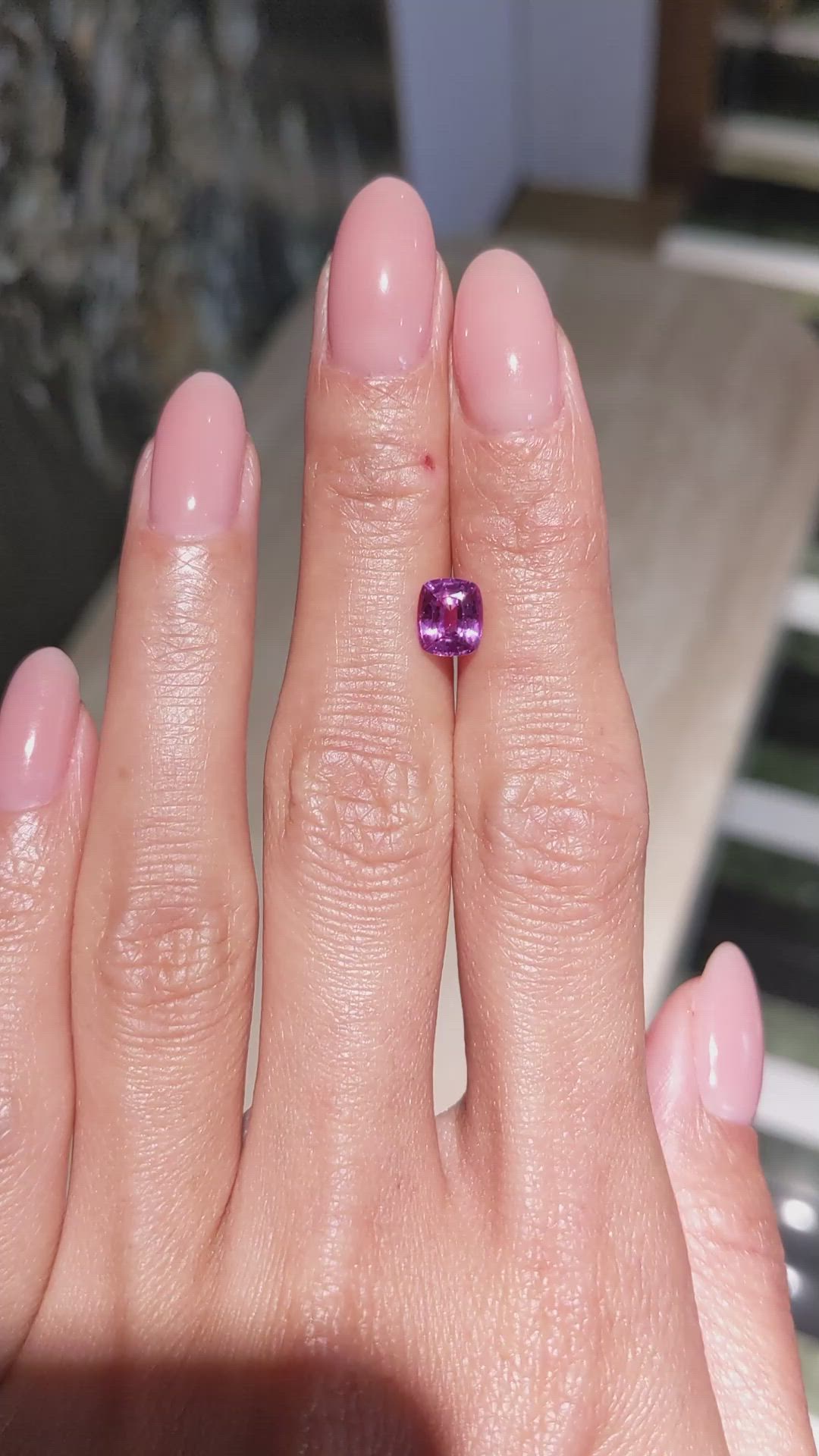 1.32 Ct. Pink Sapphire from Ceylon (Sri Lanka) Size Video