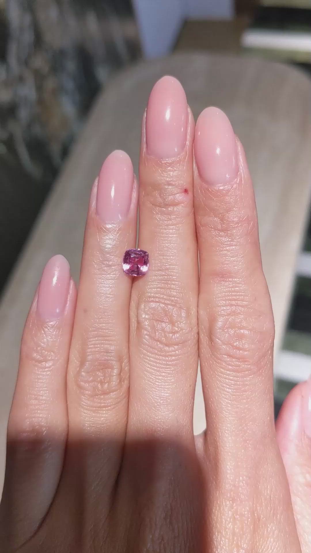 1.30 Ct. Pink Sapphire from Ceylon (Sri Lanka) Size Video