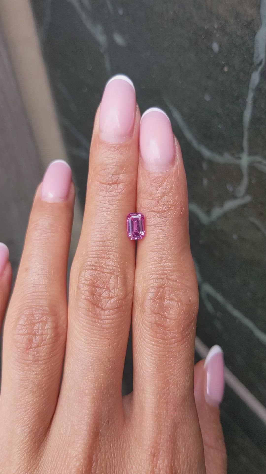 1.12 Ct. Purplish Pink Sapphire from Ceylon (Sri Lanka) Size Video