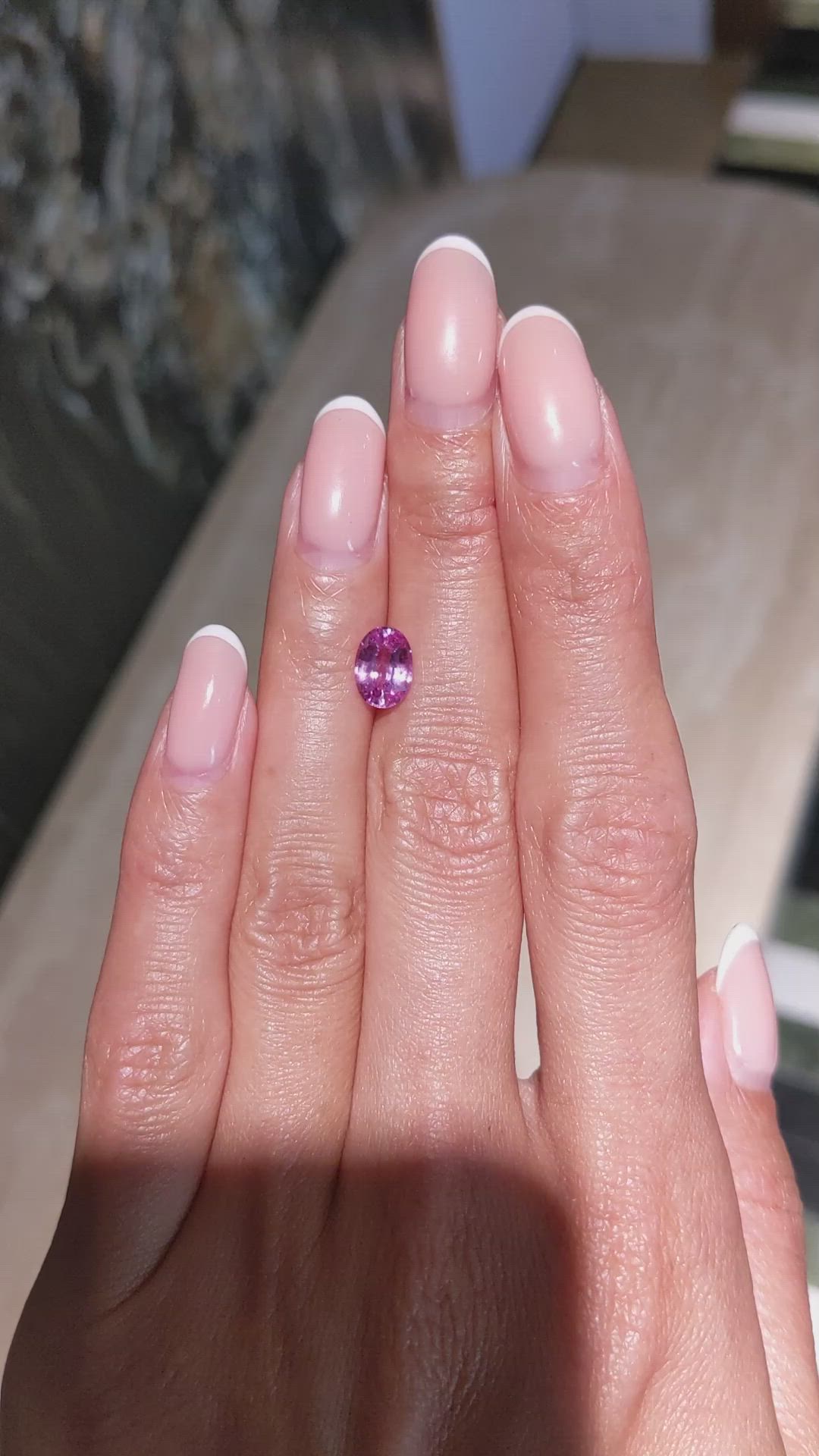 1.47 Ct. Pink Sapphire from Ceylon (Sri Lanka) Size Video
