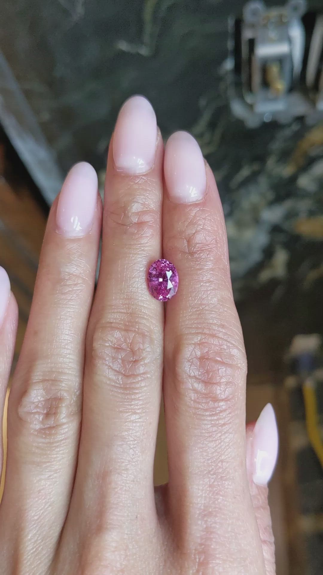 2.14 Ct. Pink Sapphire from Ceylon (Sri Lanka) Size Video