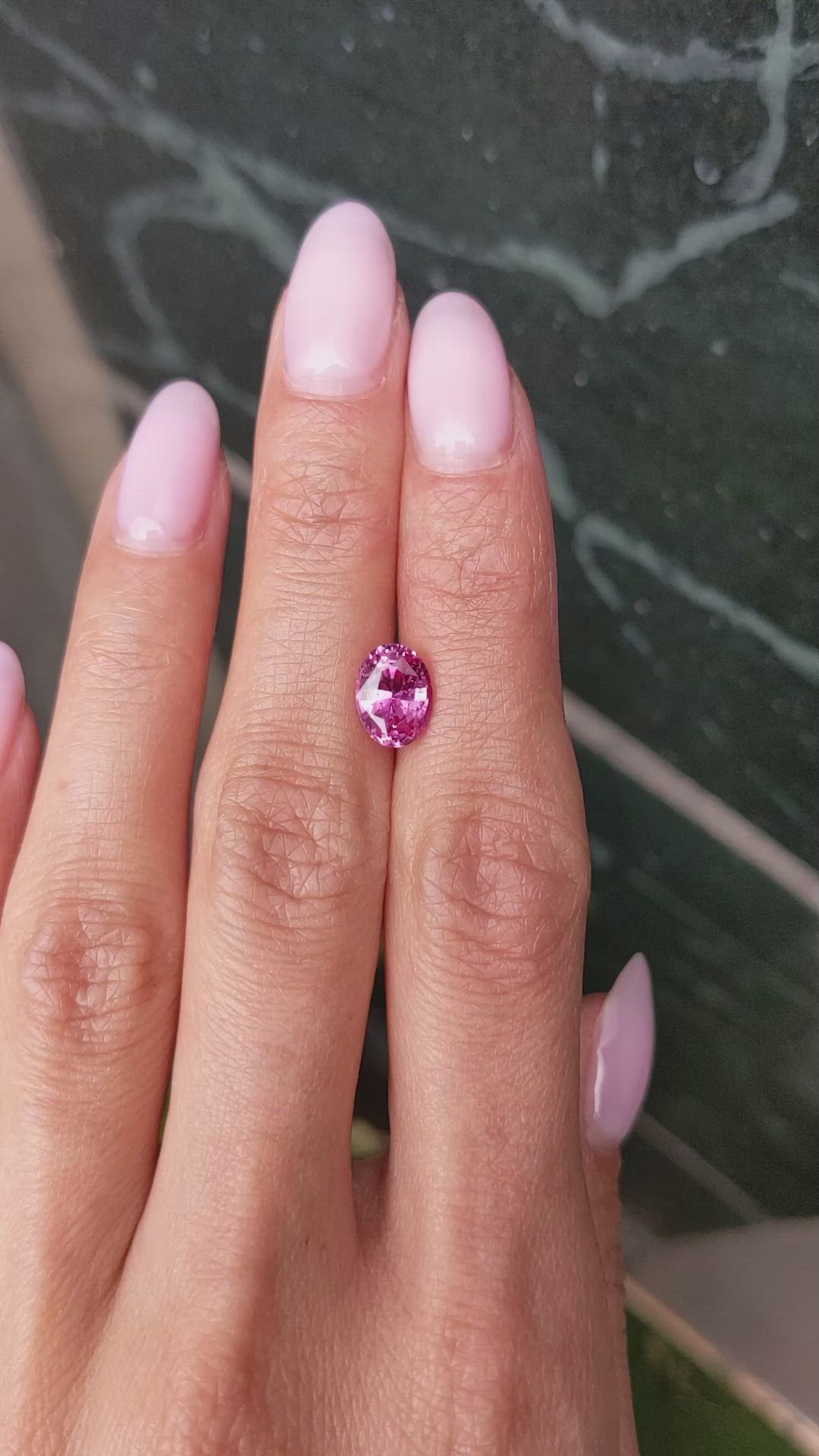 2.14 Ct. Pink Sapphire from Ceylon (Sri Lanka) Size Video