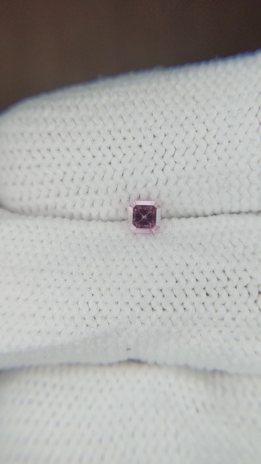 0.25 Ct. Pink Sapphire from Ceylon (Sri Lanka) Size Video