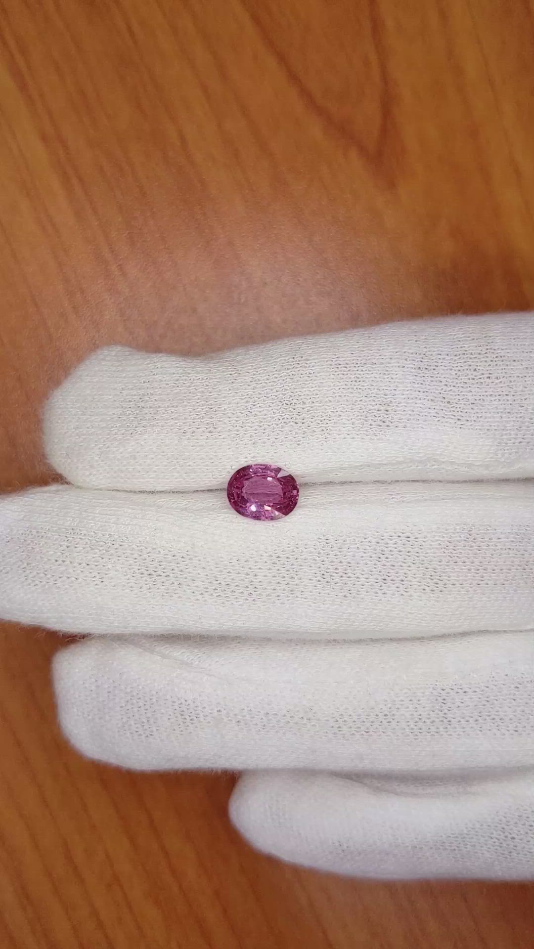 1.46 Ct. Pink Sapphire from Ceylon (Sri Lanka) Size Video