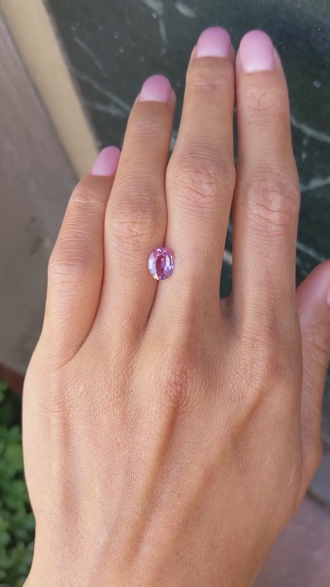 1.46 Ct. Pink Sapphire from Ceylon (Sri Lanka) Size Video