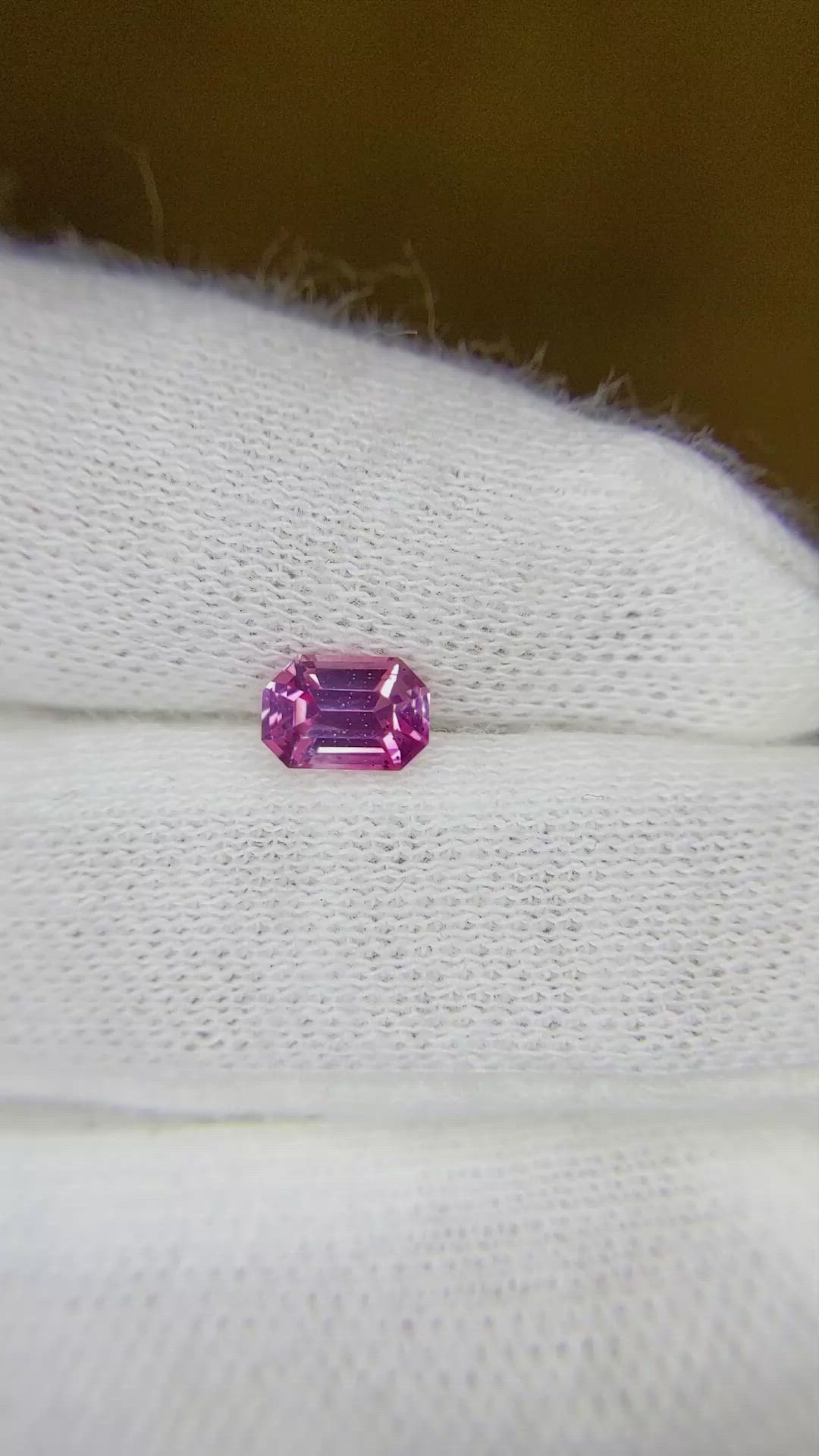 0.68 Ct. Pink Sapphire from Ceylon (Sri Lanka) Size Video