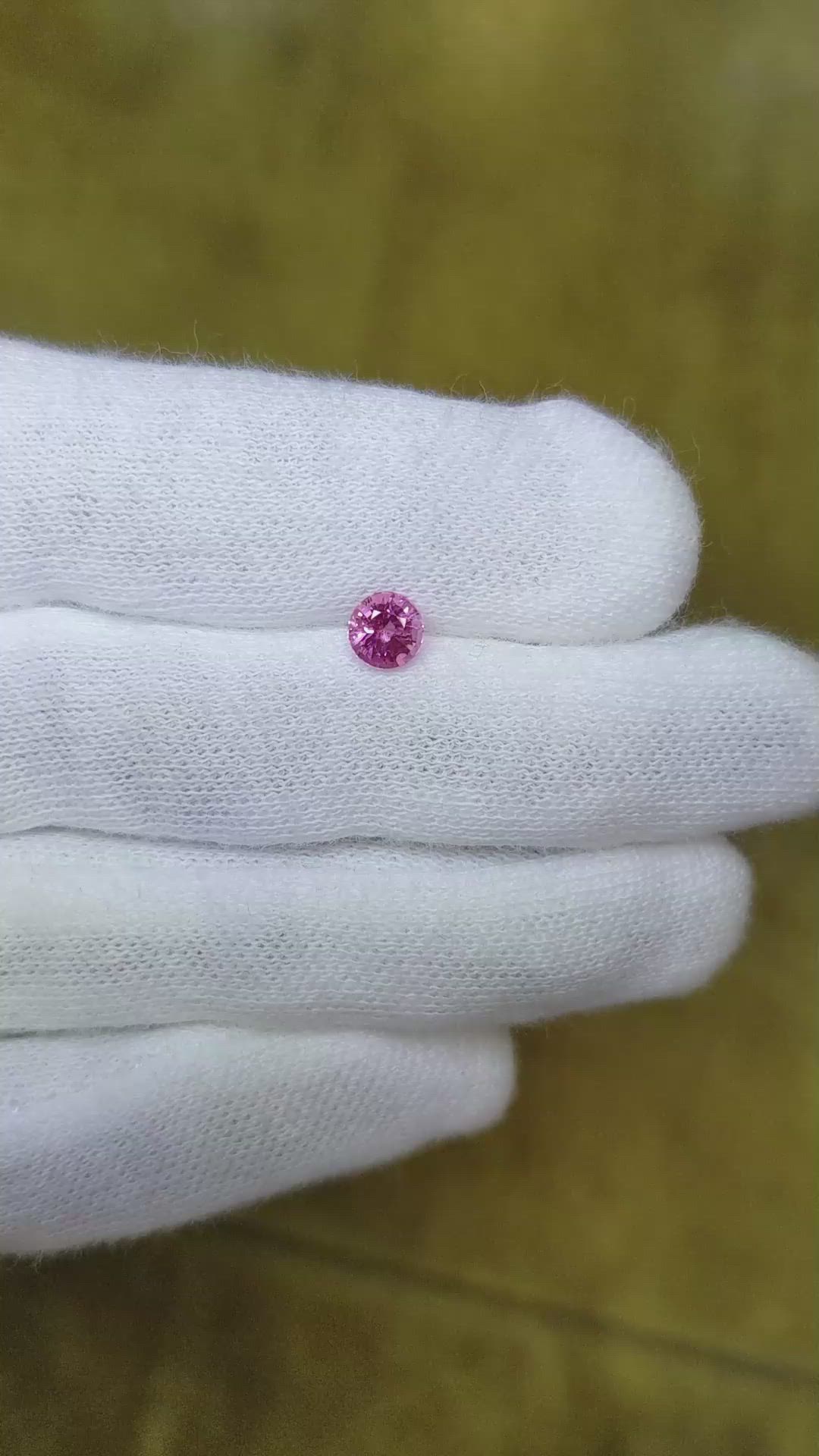 0.56 Ct. Pink Sapphire from Ceylon (Sri Lanka) Size Video