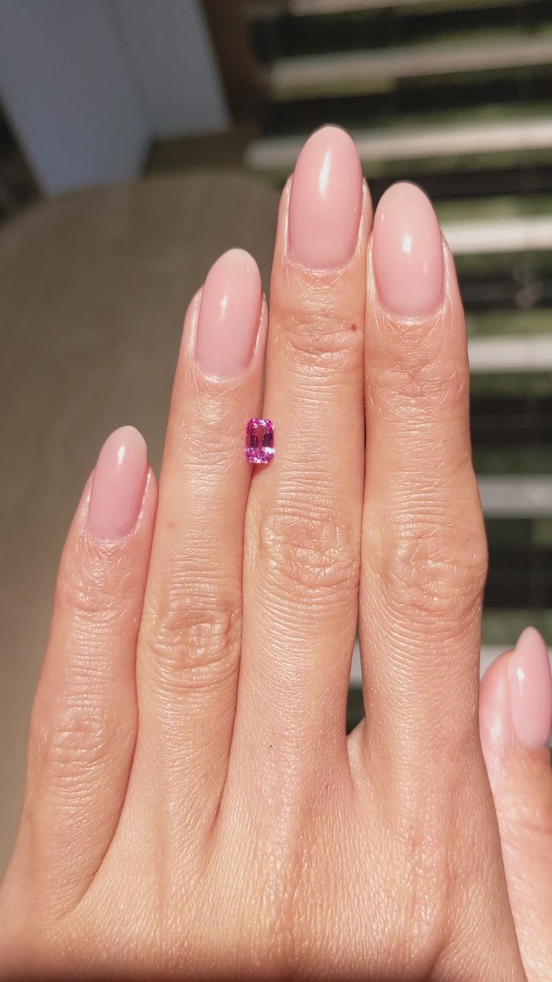 0.66 Ct. Pink Sapphire from Ceylon (Sri Lanka) Size Video