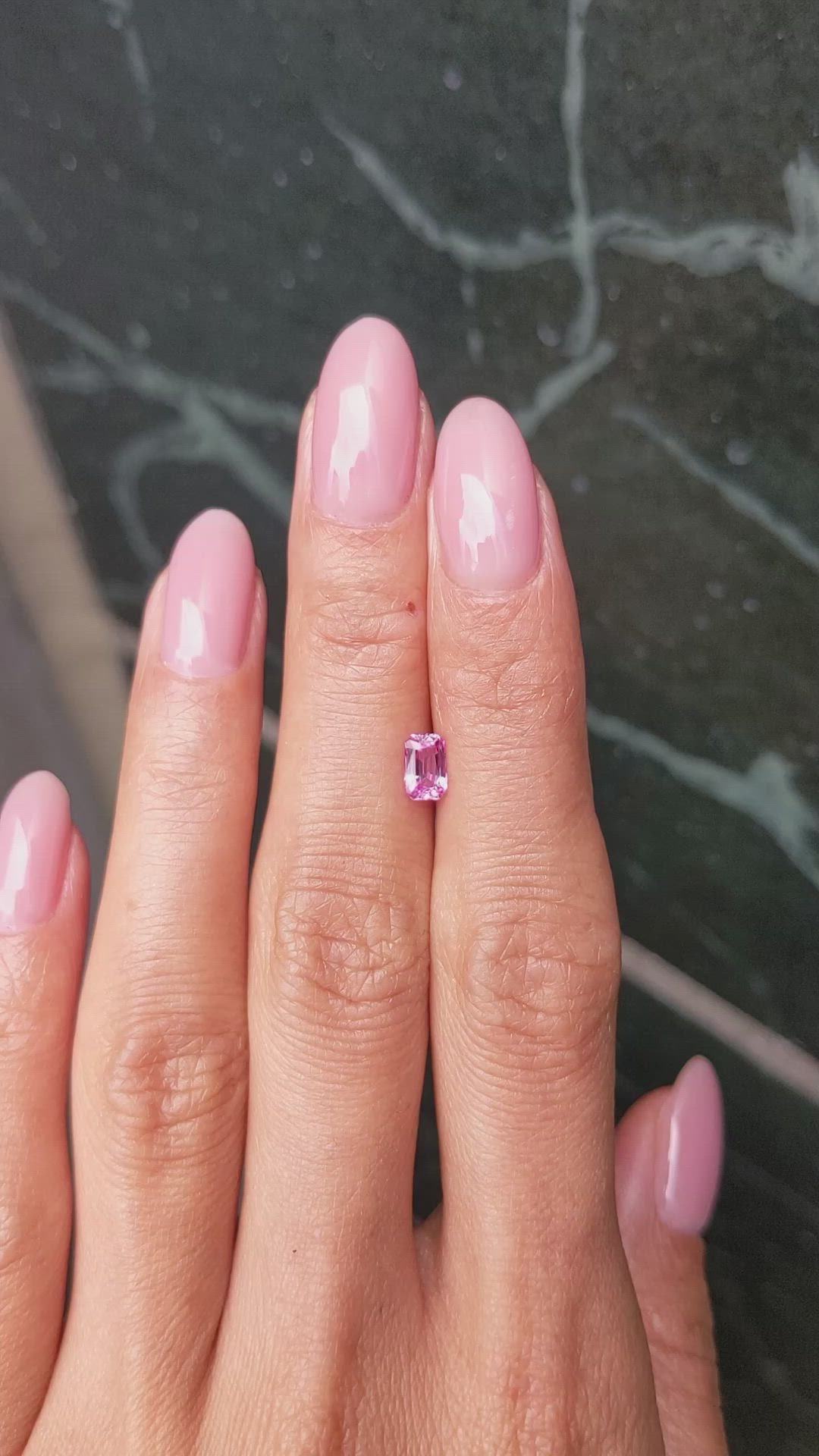 0.66 Ct. Pink Sapphire from Ceylon (Sri Lanka) Size Video