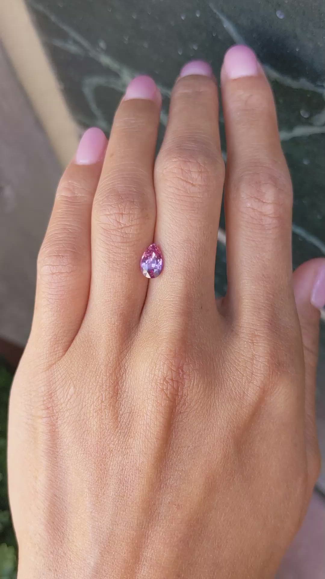 1.58 Ct. Pink Sapphire from Ceylon (Sri Lanka) Size Video