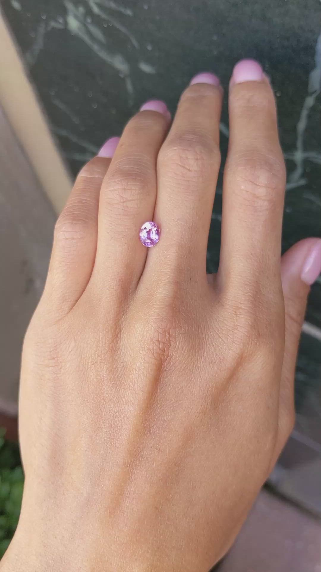 1.21 Ct. Pink Sapphire from Madagascar Size Video