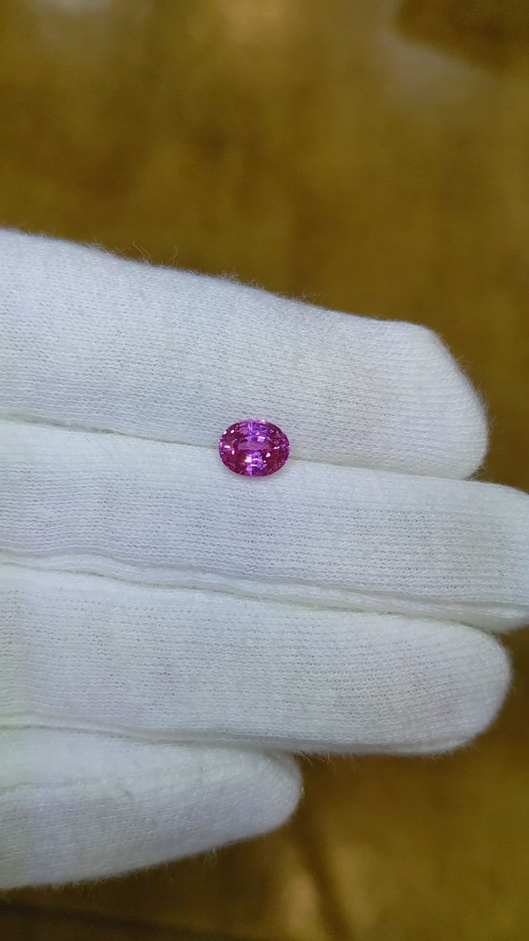 1.21 Ct. Pink Sapphire from Madagascar Size Video