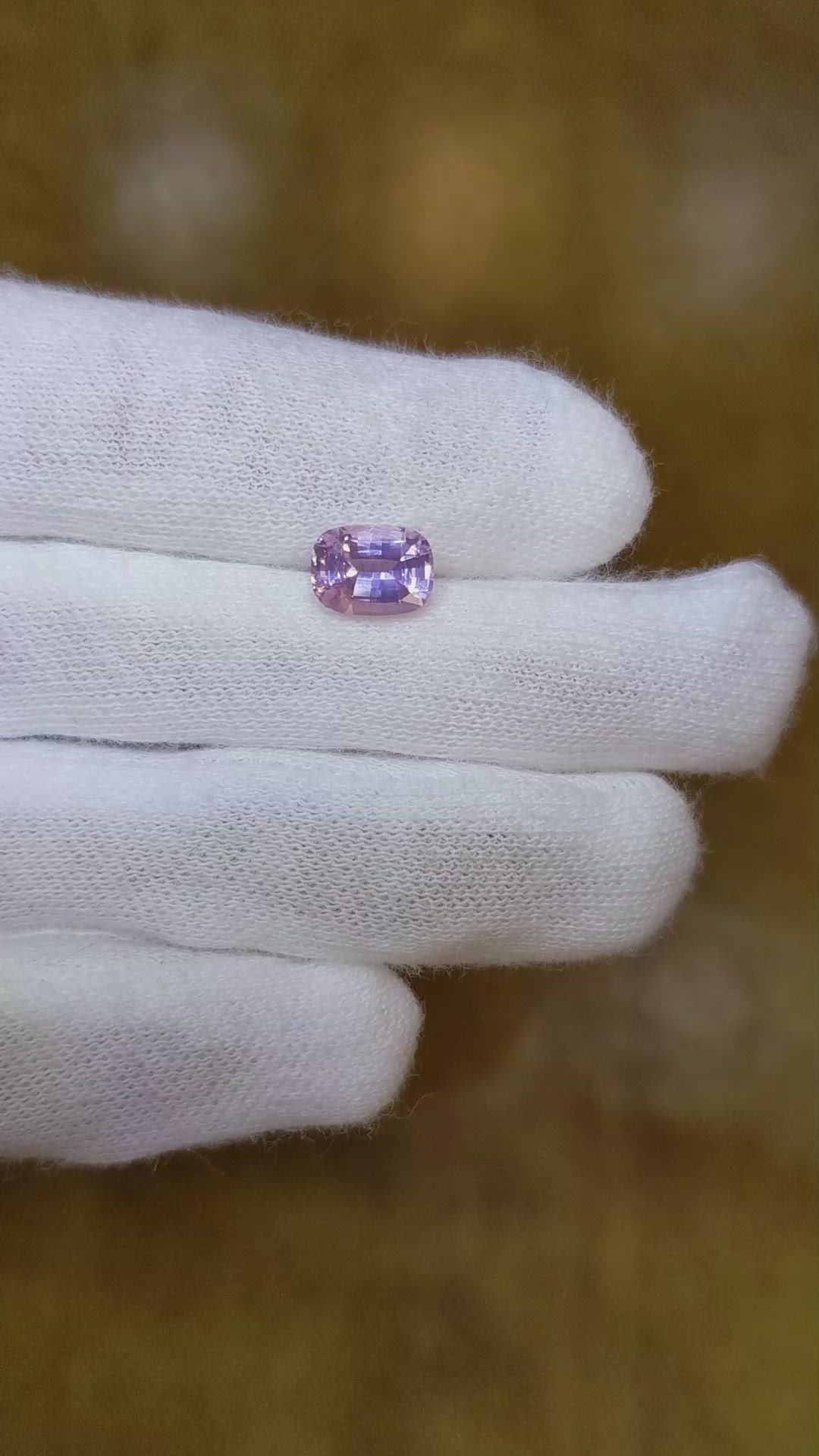1.62 Ct. Purplish Pink Sapphire from Madagascar Size Video