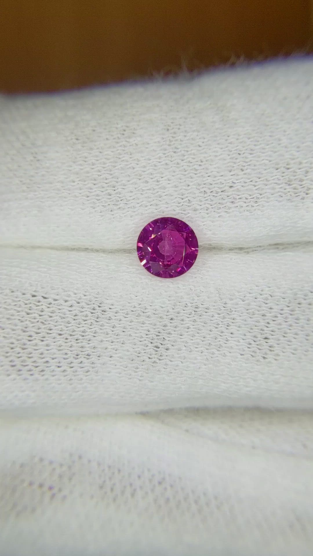 0.72 Ct. Pink Sapphire from Ceylon (Sri Lanka) Size Video
