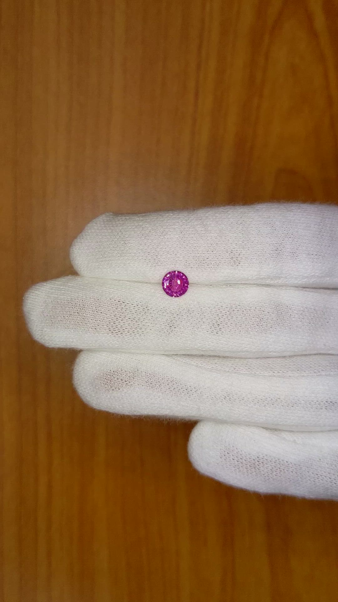 0.72 Ct. Pink Sapphire from Ceylon (Sri Lanka) Size Video