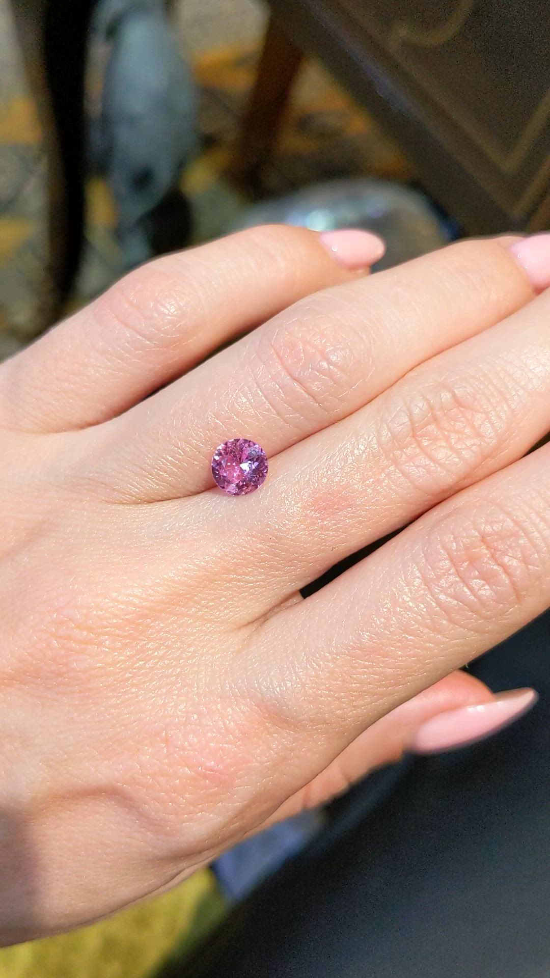 1.16 Ct. Pink Sapphire from Ceylon (Sri Lanka) Size Video