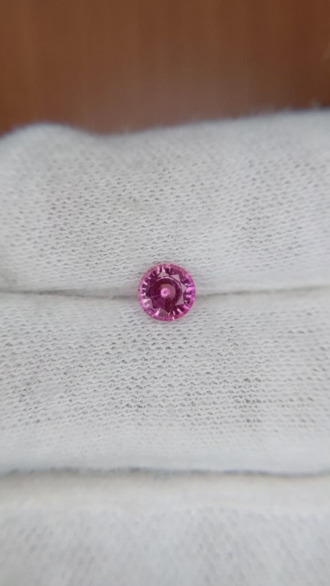0.72 Ct. Pink Sapphire from Ceylon (Sri Lanka) Size Video