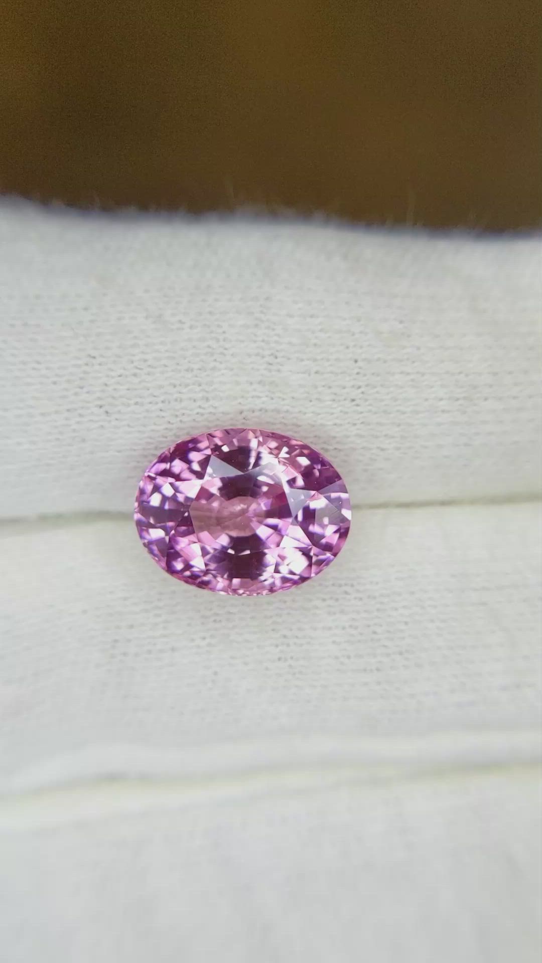 6.15 Ct. Pink Sapphire from Ceylon (Sri Lanka) Size Video
