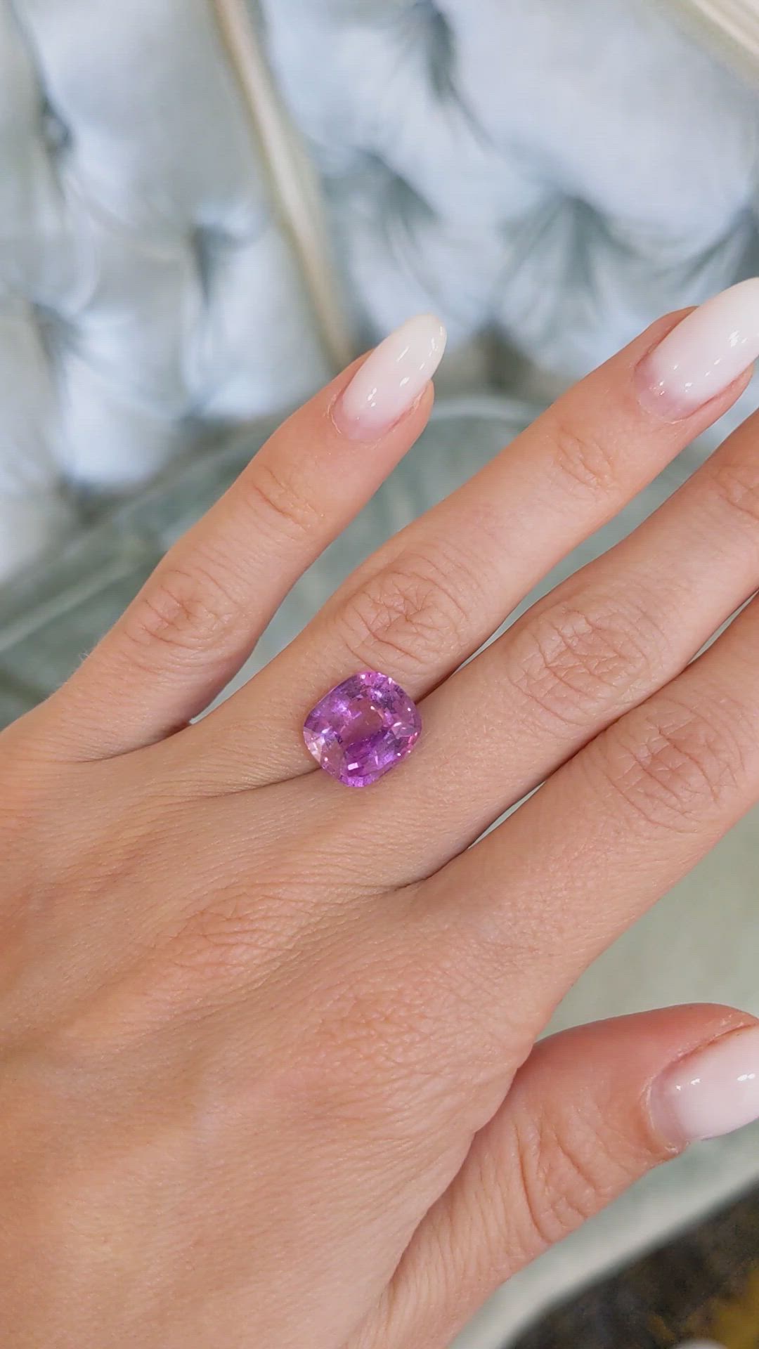 6.00 Ct. Pink Sapphire from Madagascar Size Video