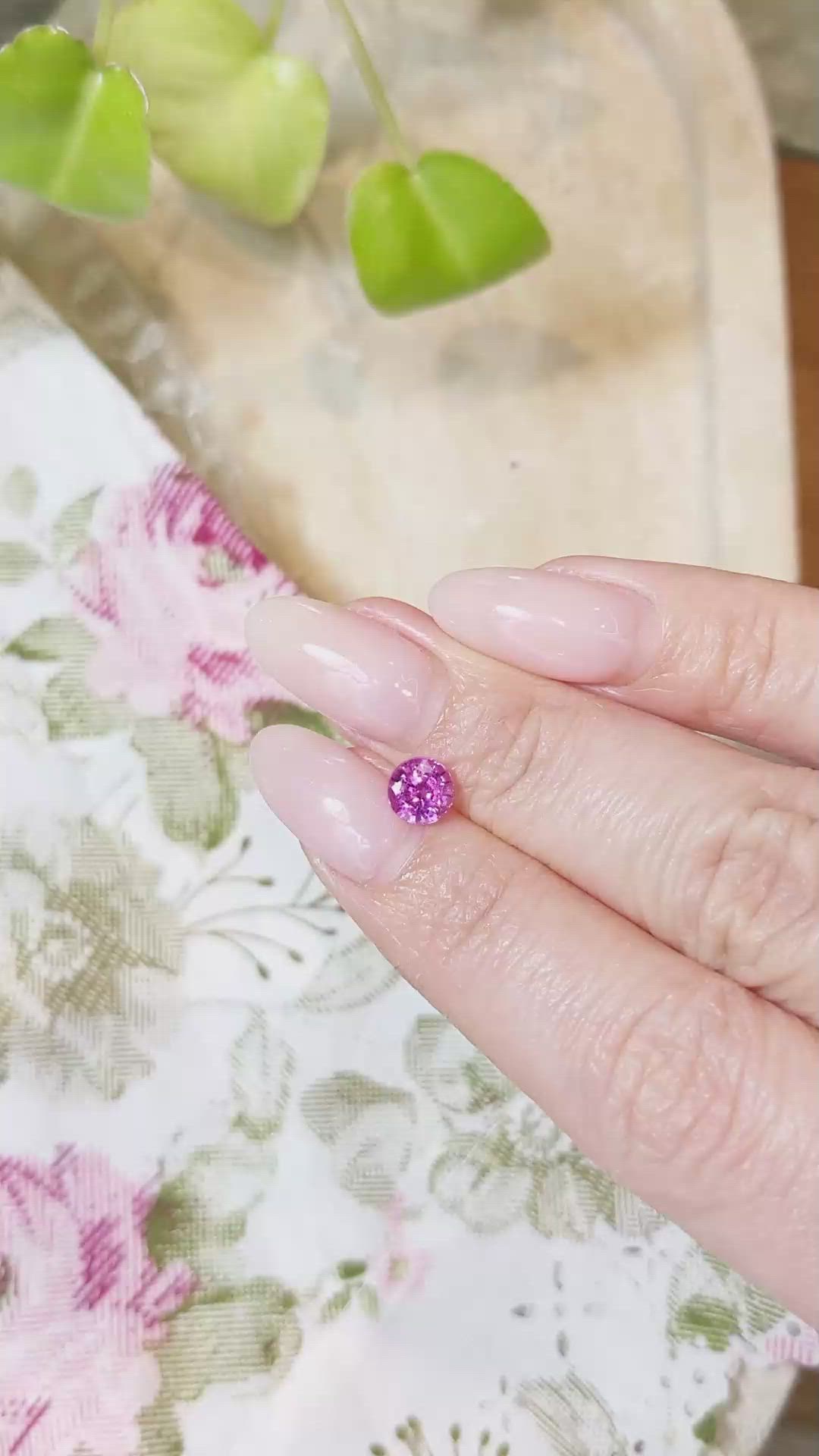 1.22 Ct. Pink Sapphire from Madagascar Size Video