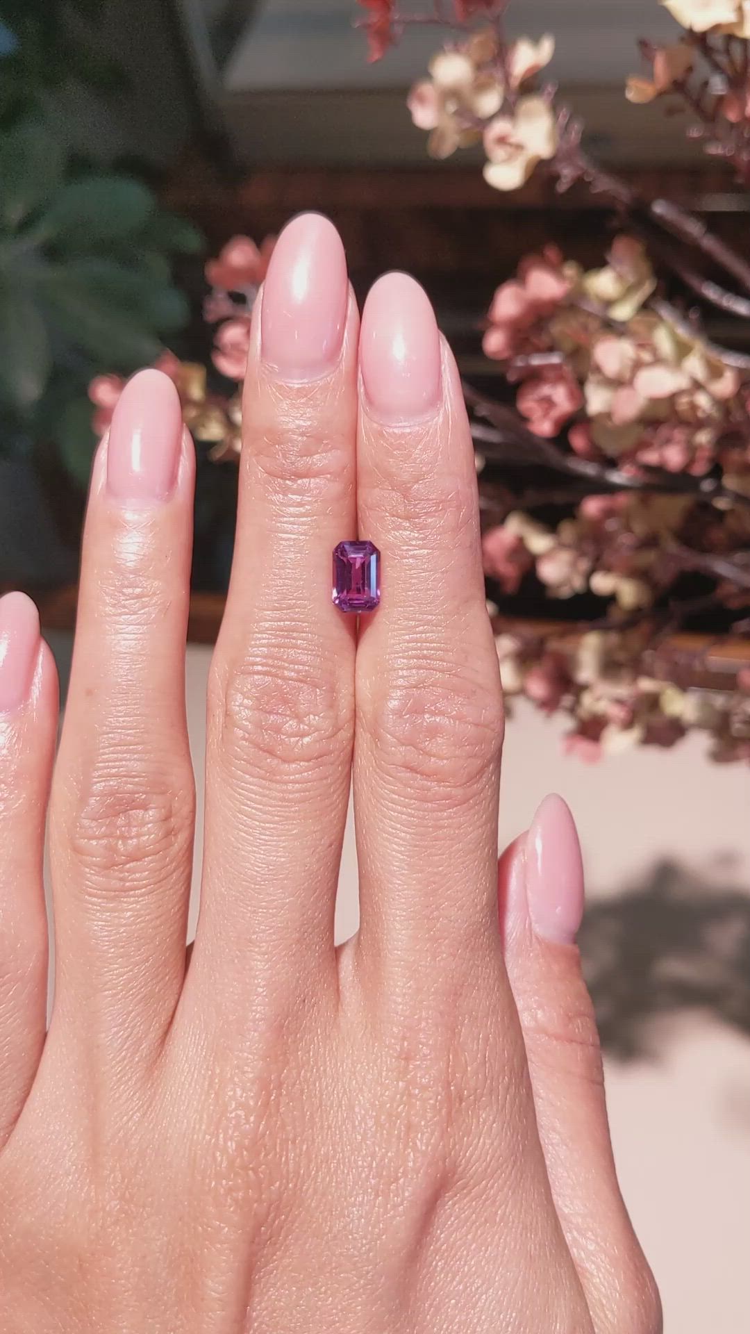 1.80 Ct. Purplish Pink Sapphire from Madagascar Size Video