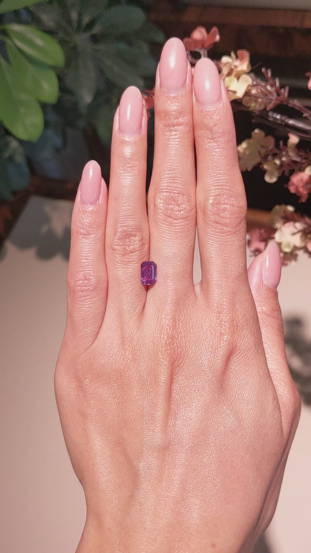 1.80 Ct. Purplish Pink Sapphire from Madagascar Size Video