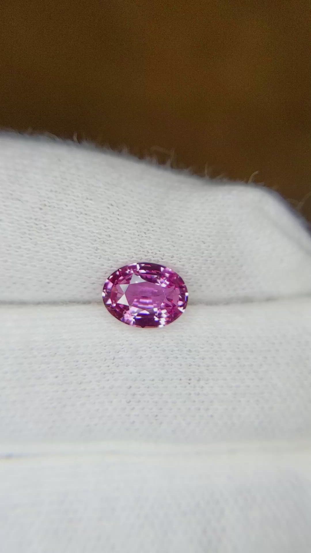 1.62 Ct. Pink Sapphire from Ceylon (Sri Lanka) Size Video