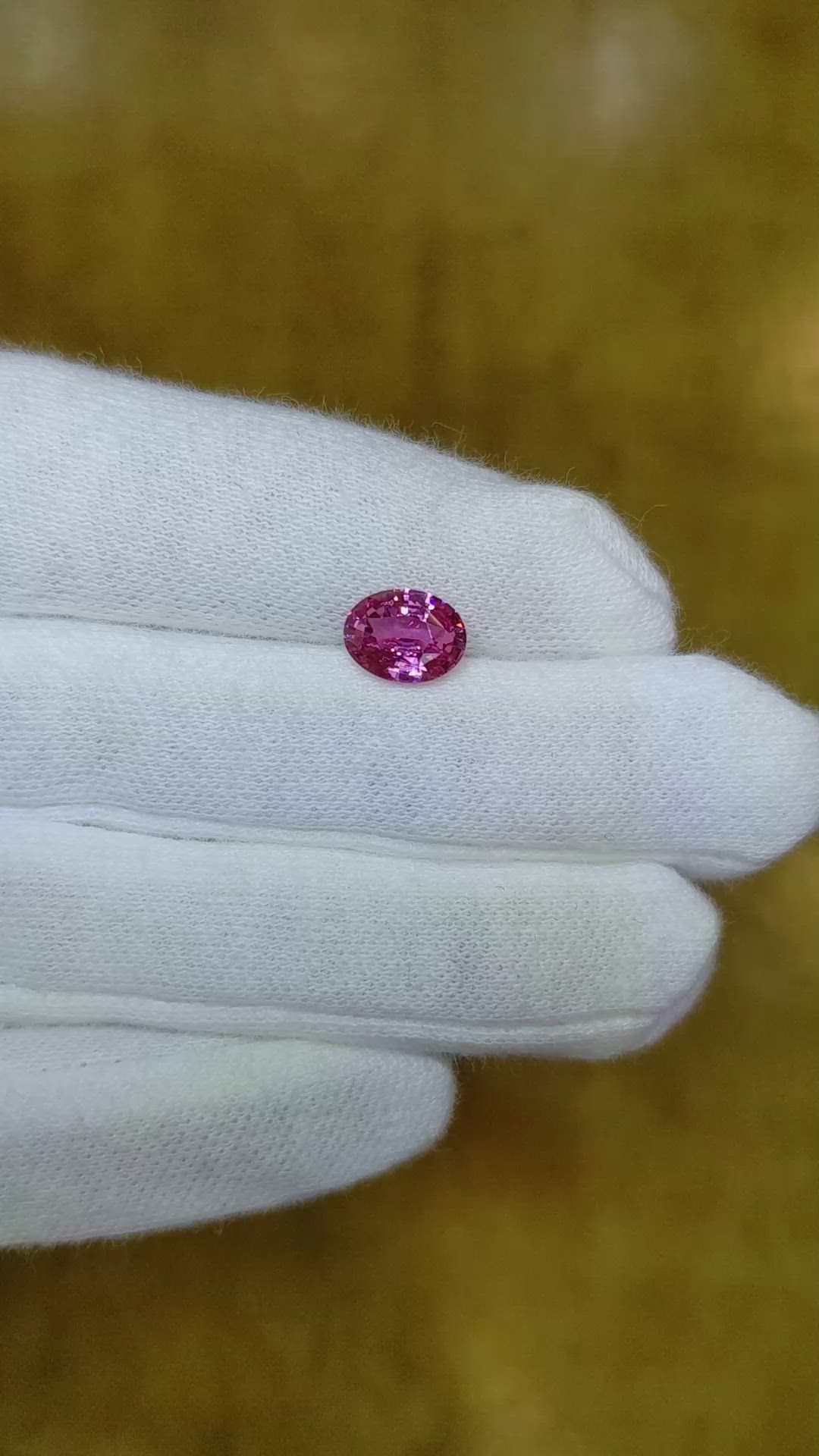 1.62 Ct. Pink Sapphire from Ceylon (Sri Lanka) Size Video