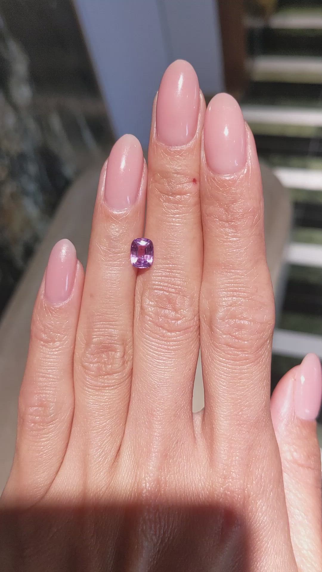 1.26 Ct. Pink Sapphire from Ceylon (Sri Lanka) Size Video