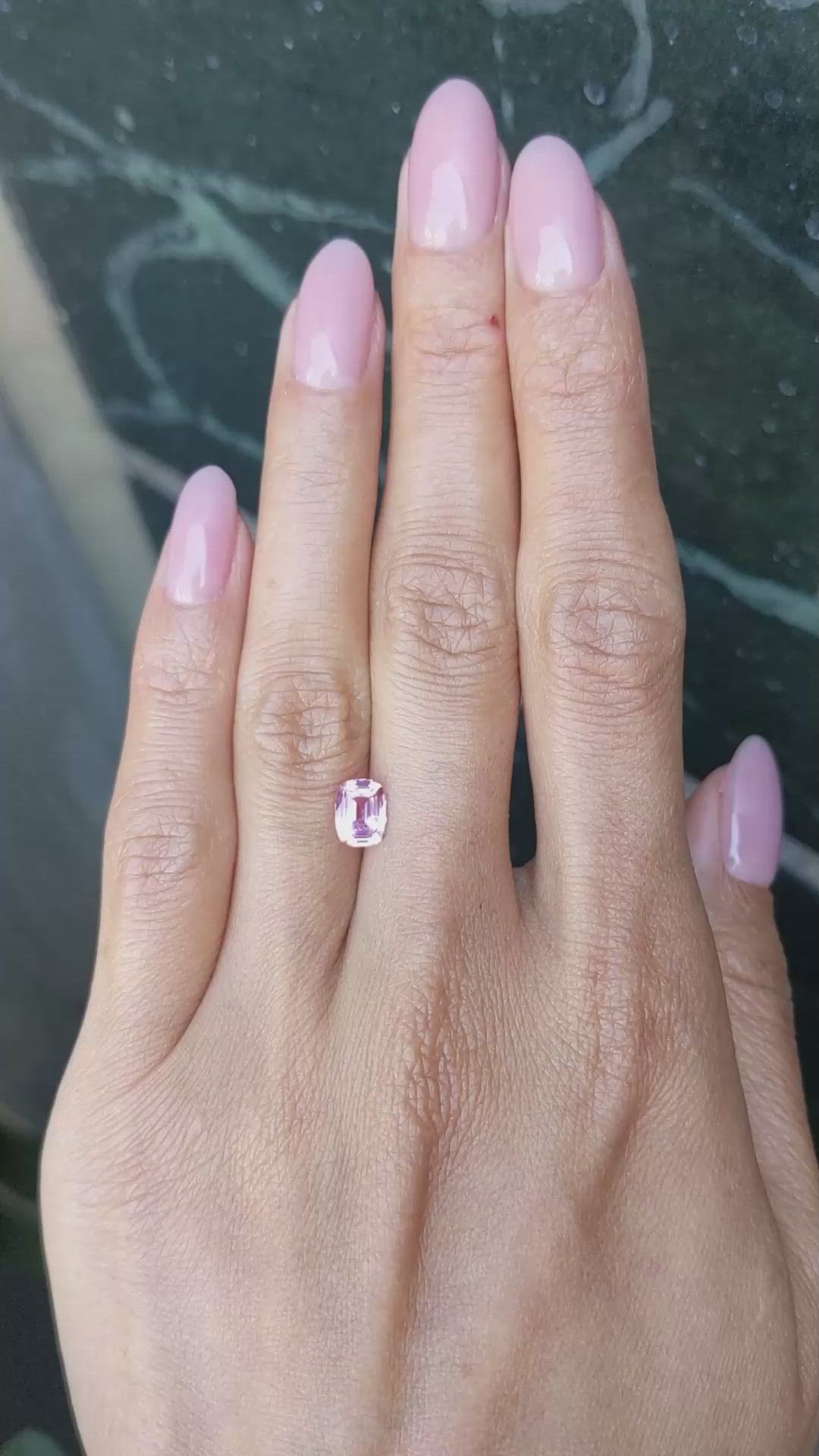 1.26 Ct. Pink Sapphire from Ceylon (Sri Lanka) Size Video