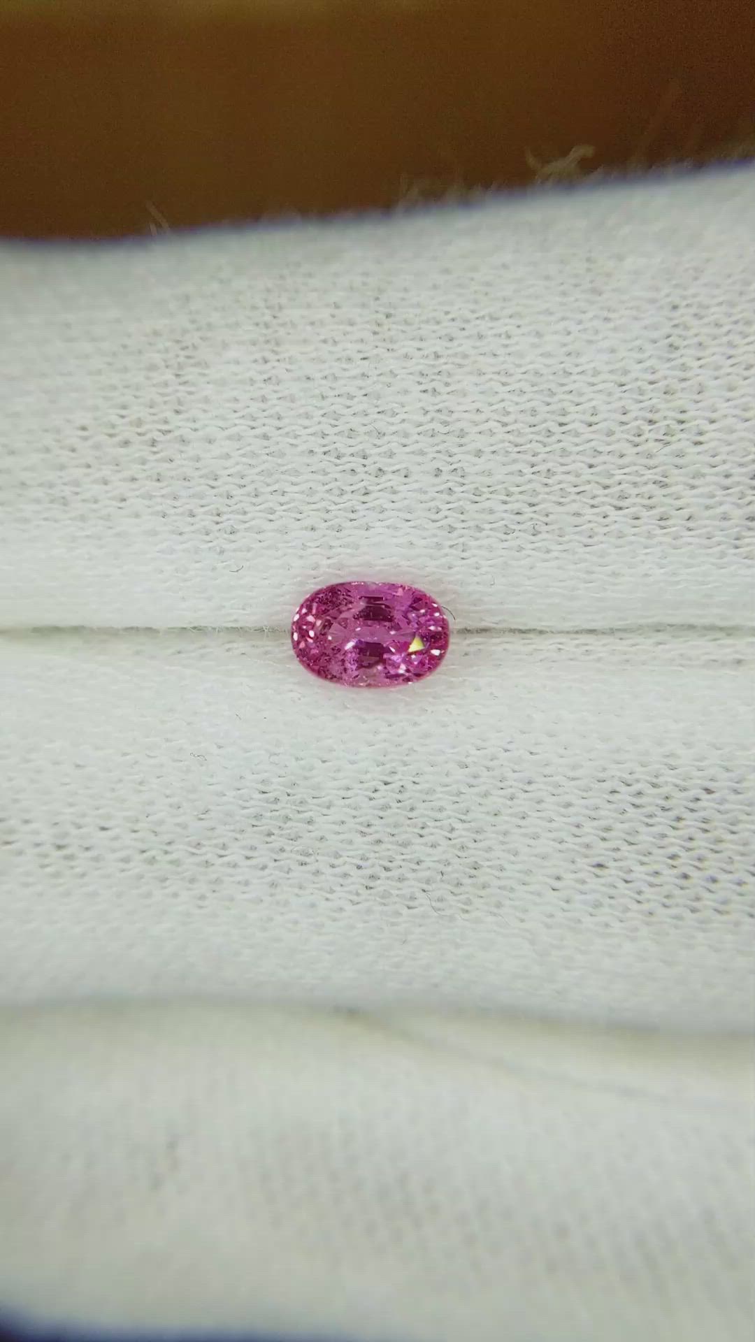 0.76 Ct. Pink Sapphire from Ceylon (Sri Lanka) Size Video