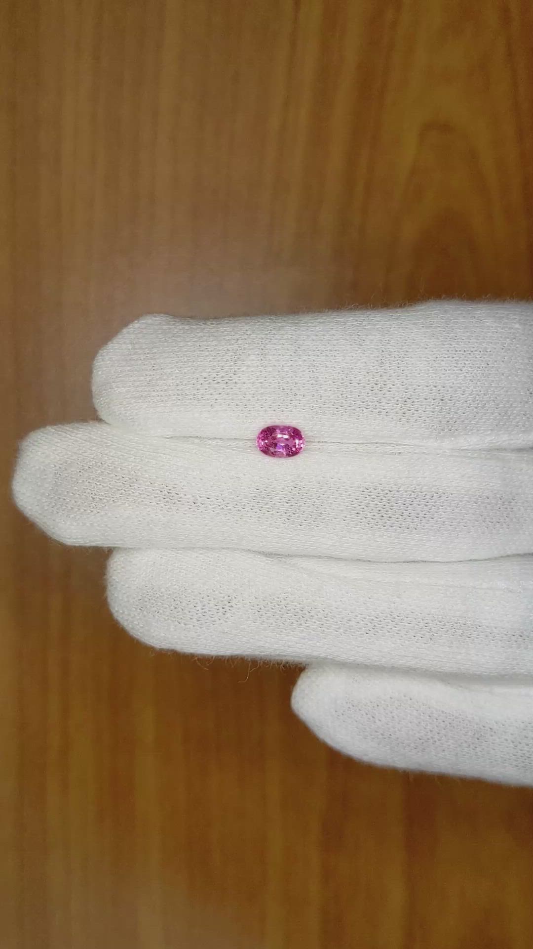 0.76 Ct. Pink Sapphire from Ceylon (Sri Lanka) Size Video