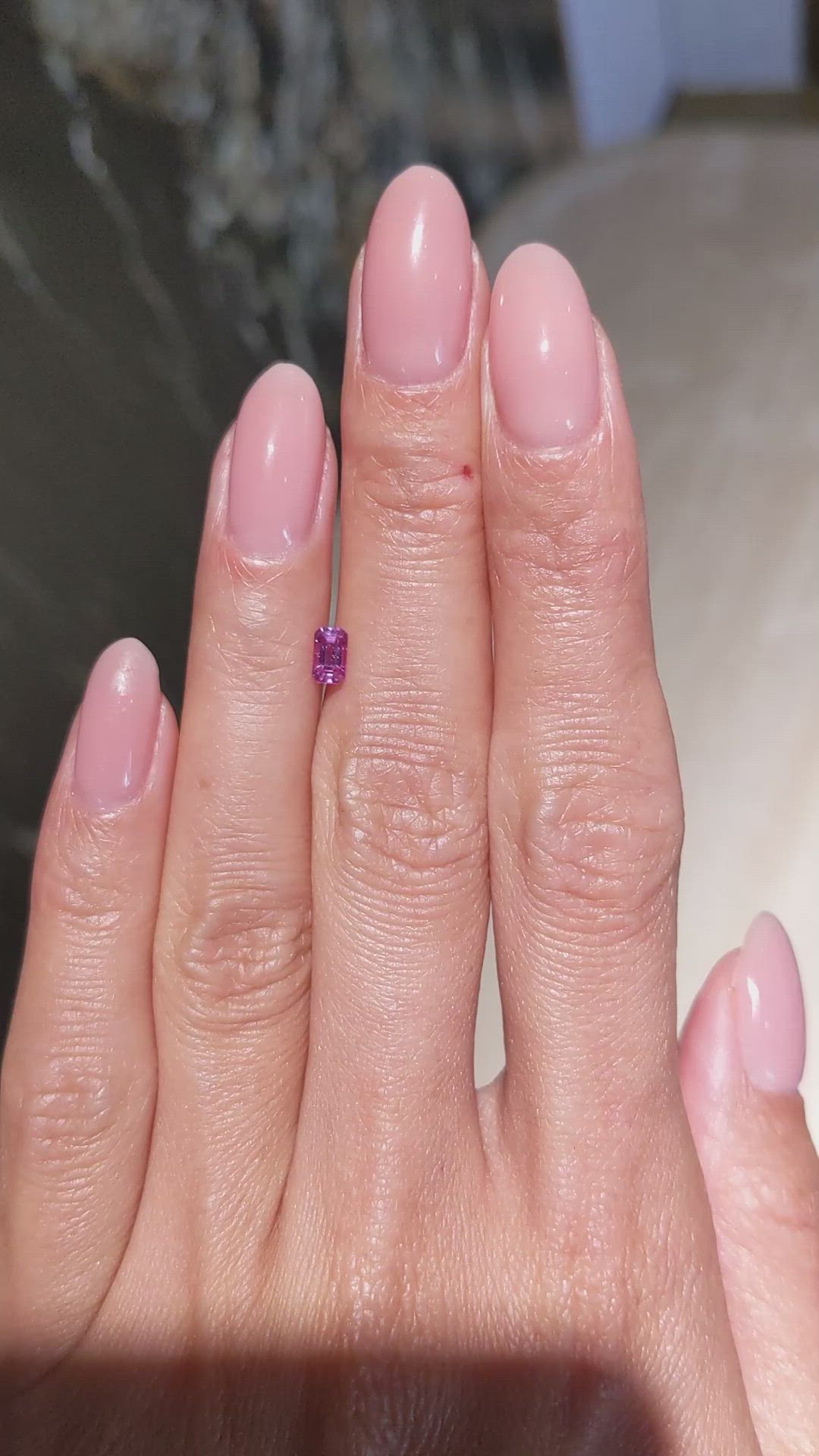 0.40 Ct. Pink Sapphire from Ceylon (Sri Lanka) Size Video