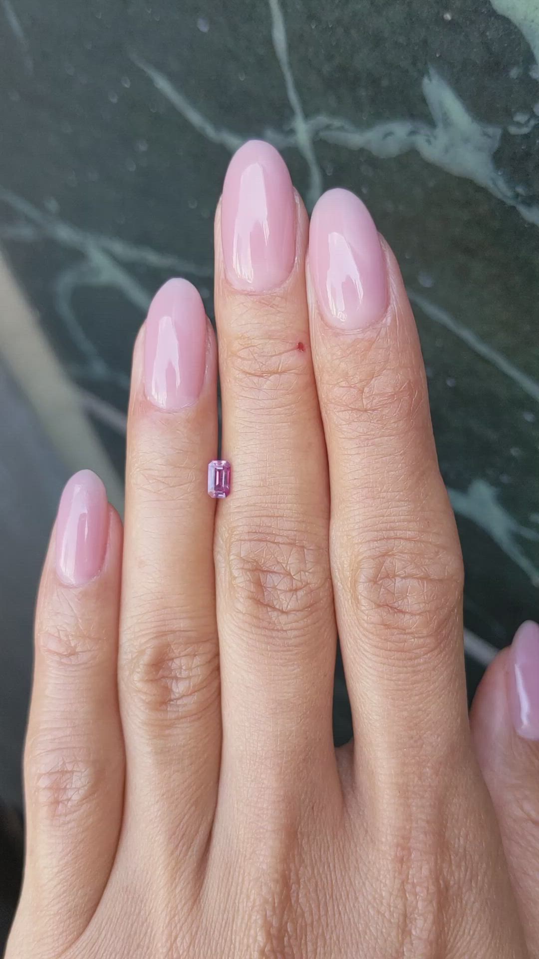 0.40 Ct. Pink Sapphire from Ceylon (Sri Lanka) Size Video
