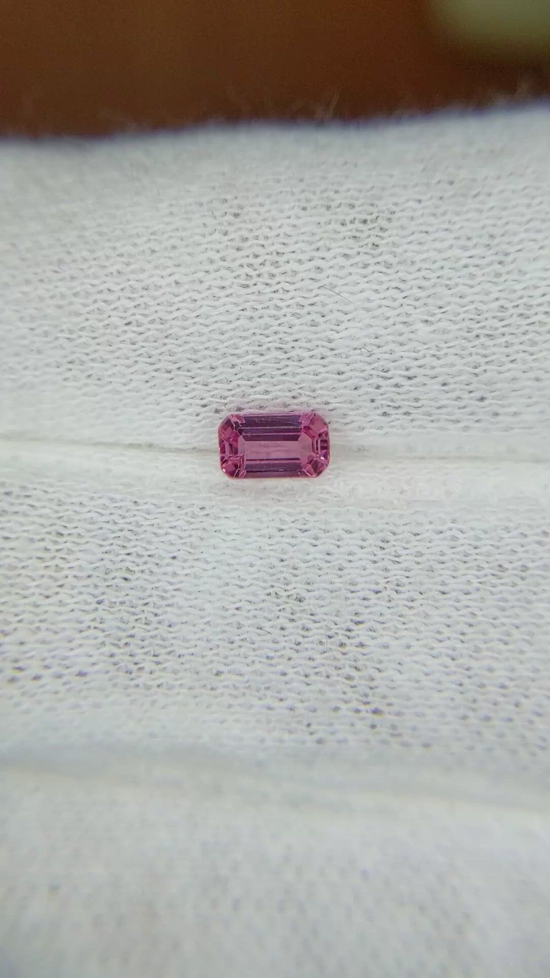0.49 Ct. Pink Sapphire from Ceylon (Sri Lanka) Size Video