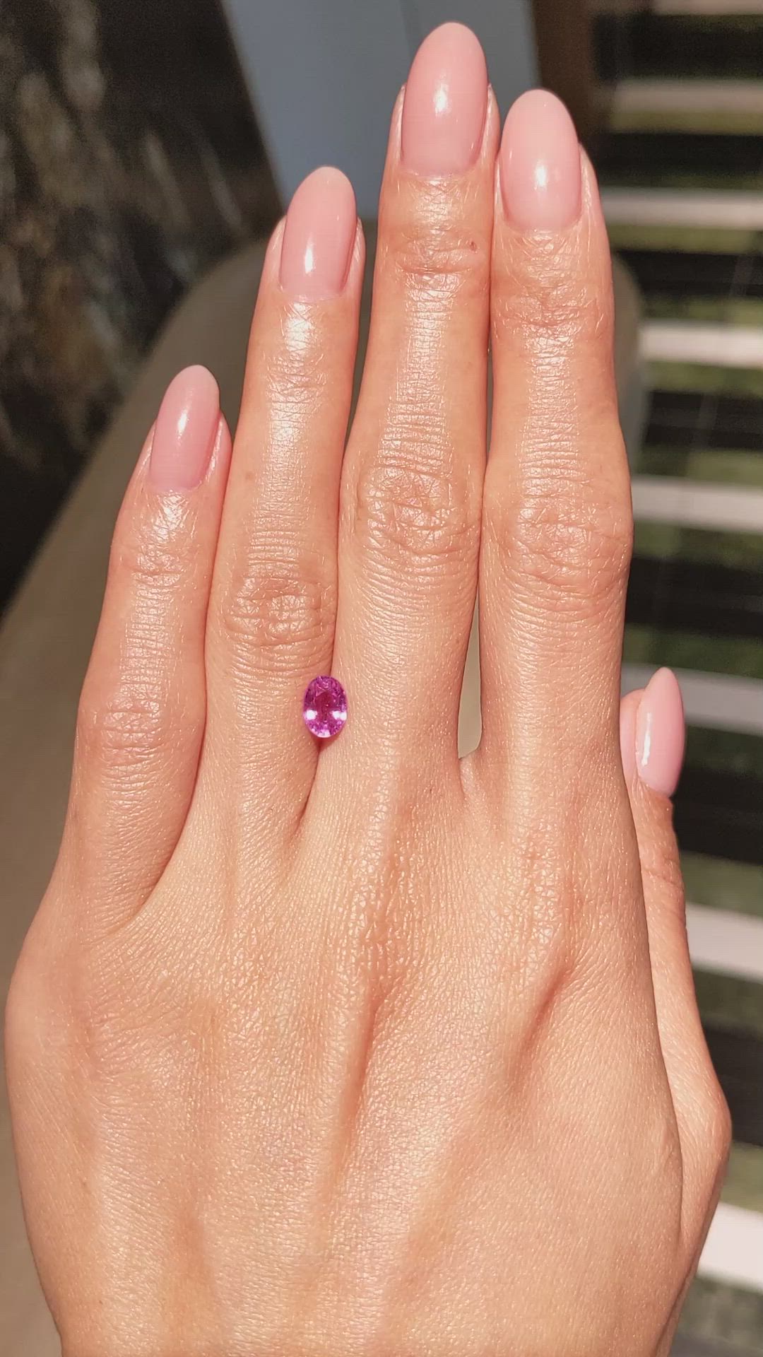 1.12 Ct. Pink Sapphire from Ceylon (Sri Lanka) Size Video