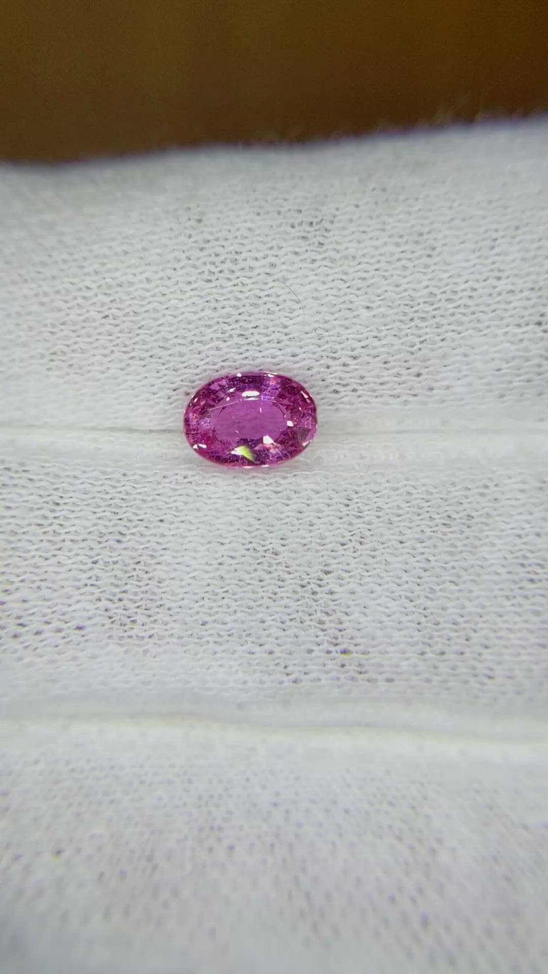 1.12 Ct. Pink Sapphire from Ceylon (Sri Lanka) Size Video