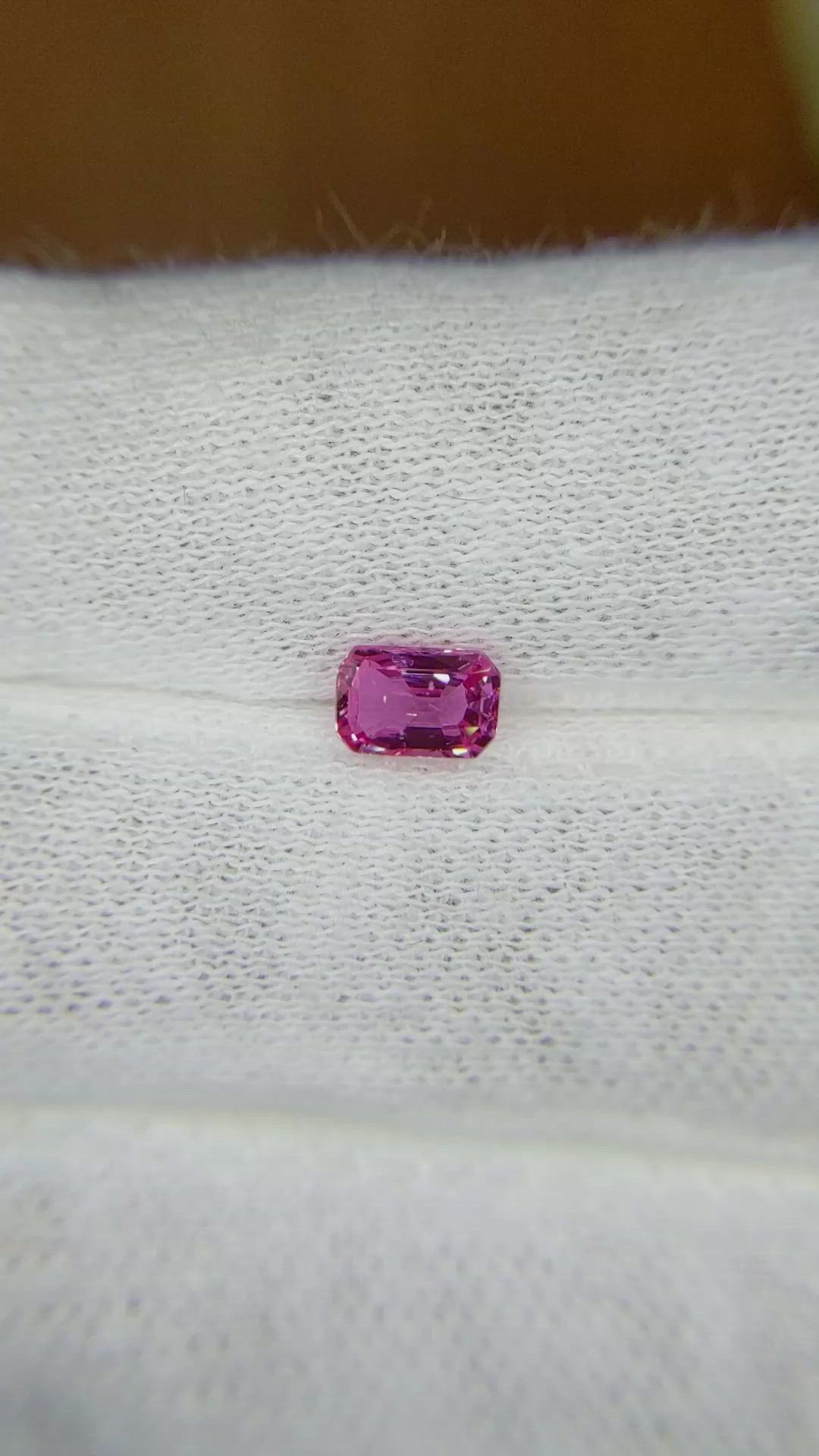 0.62 Ct. Pink Sapphire from Ceylon (Sri Lanka) Size Video