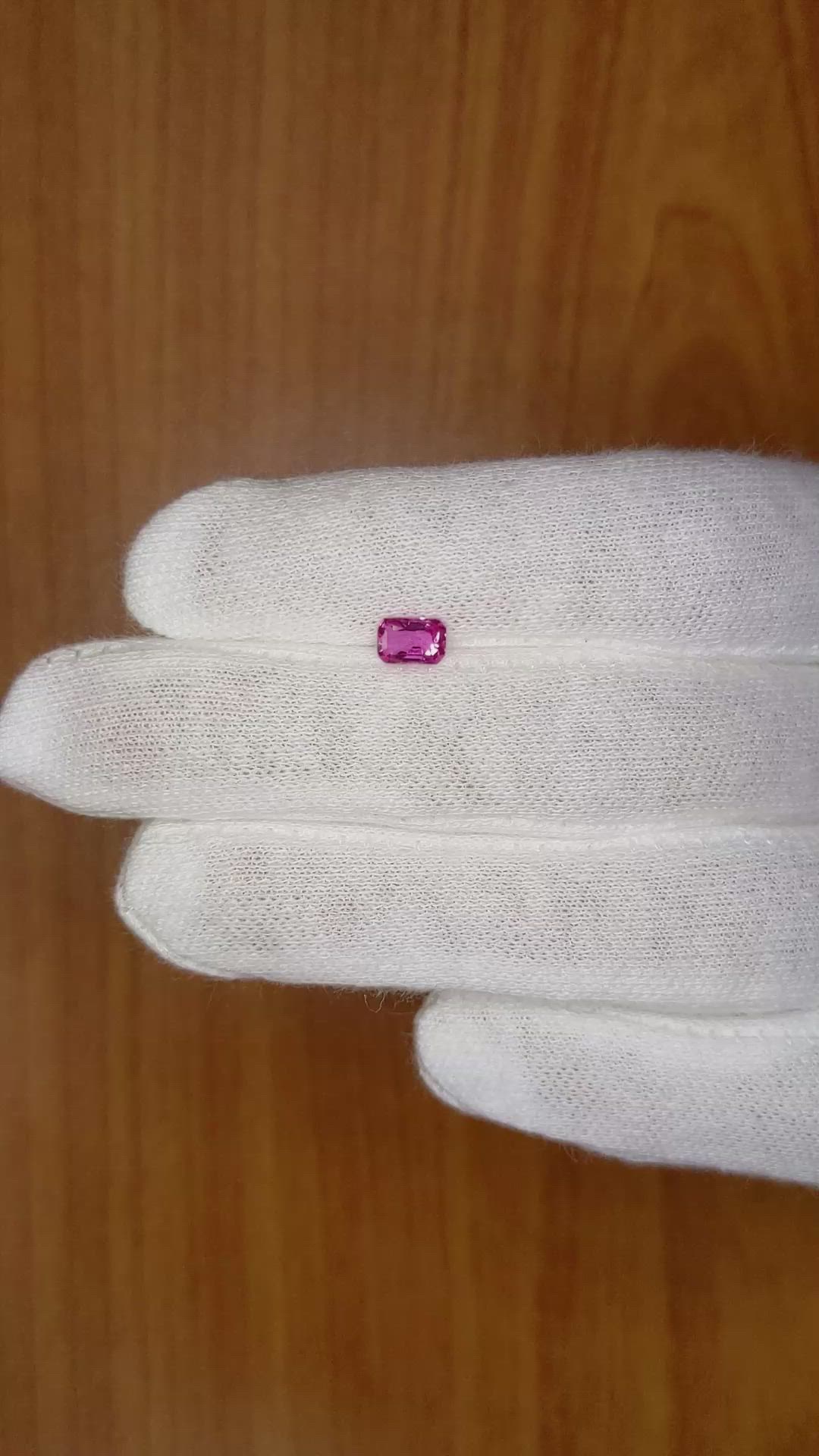 0.62 Ct. Pink Sapphire from Ceylon (Sri Lanka) Size Video