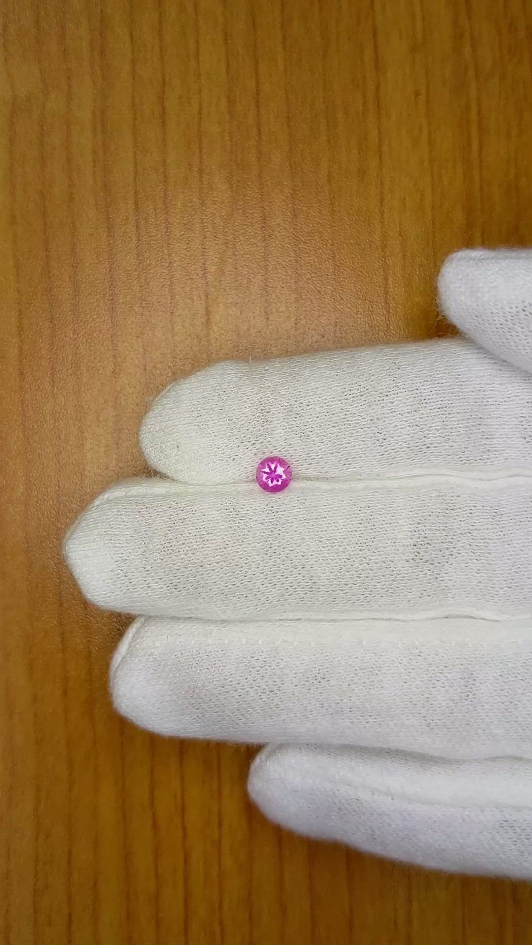 0.45 Ct. Pink Sapphire from Ceylon (Sri Lanka) Size Video