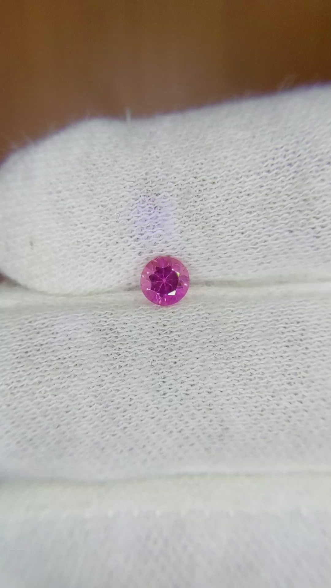 0.45 Ct. Pink Sapphire from Ceylon (Sri Lanka) Size Video