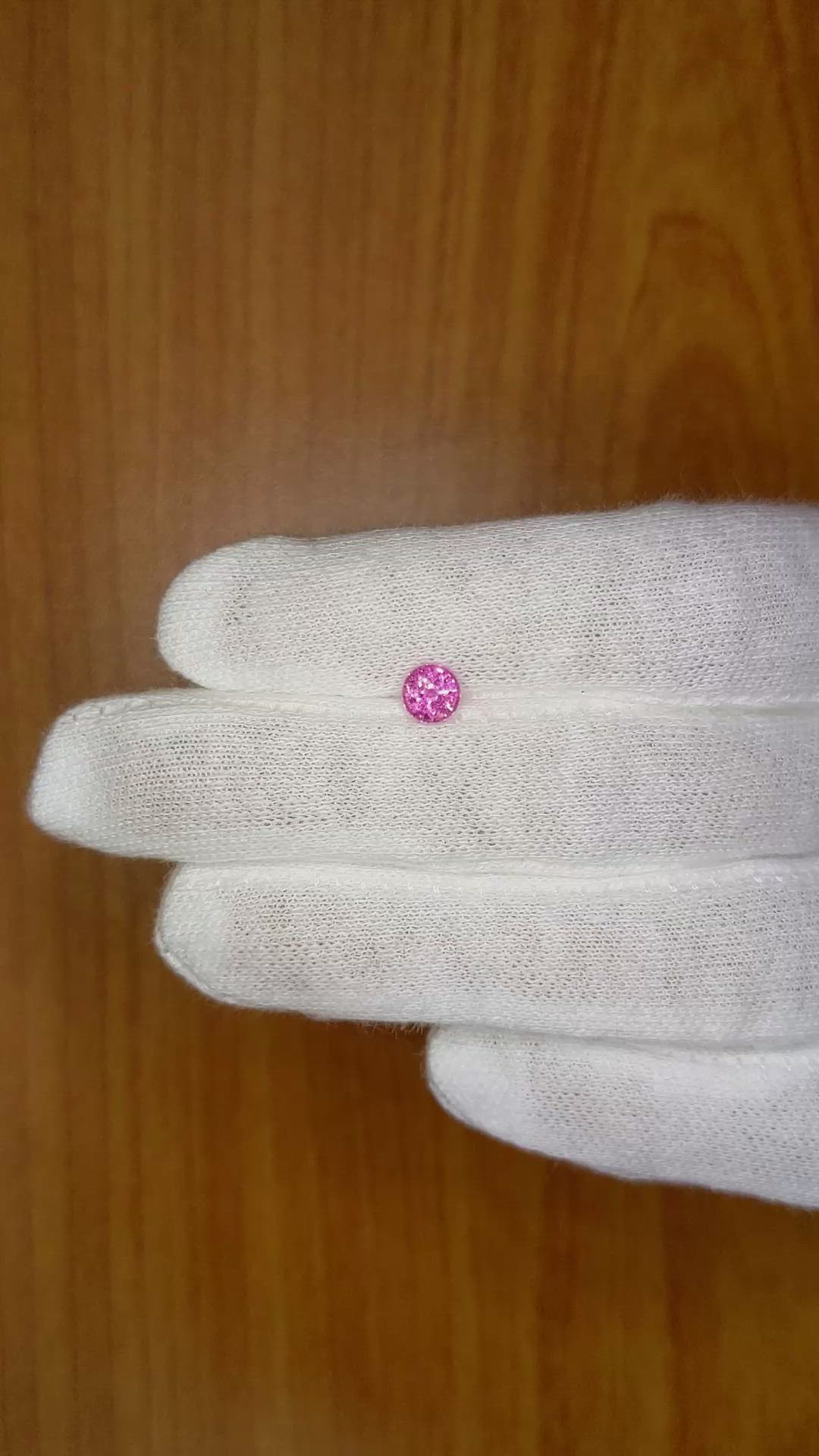 0.71 Ct. Pink Sapphire from Ceylon (Sri Lanka) Size Video