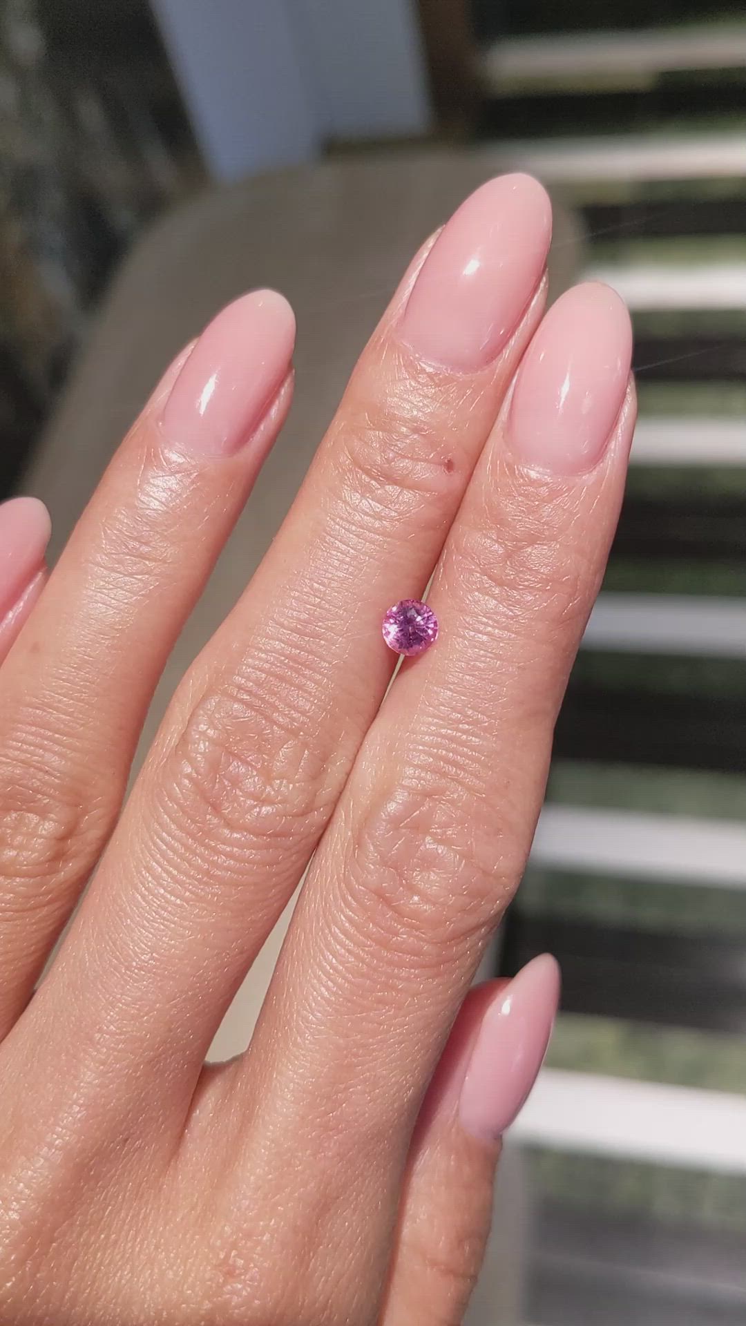 0.61 Ct. Pink Sapphire from Ceylon (Sri Lanka) Size Video