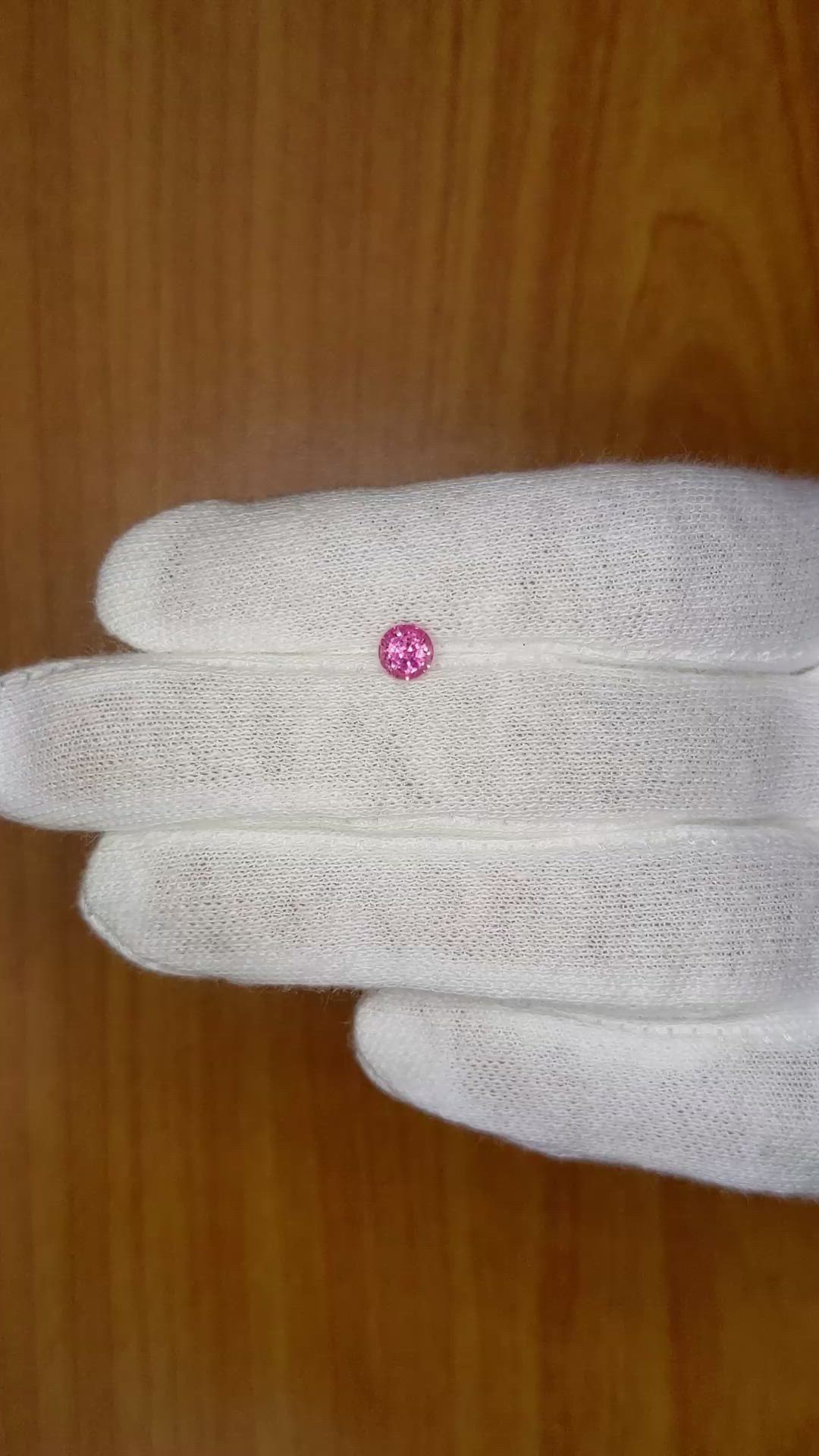0.61 Ct. Pink Sapphire from Ceylon (Sri Lanka) Size Video