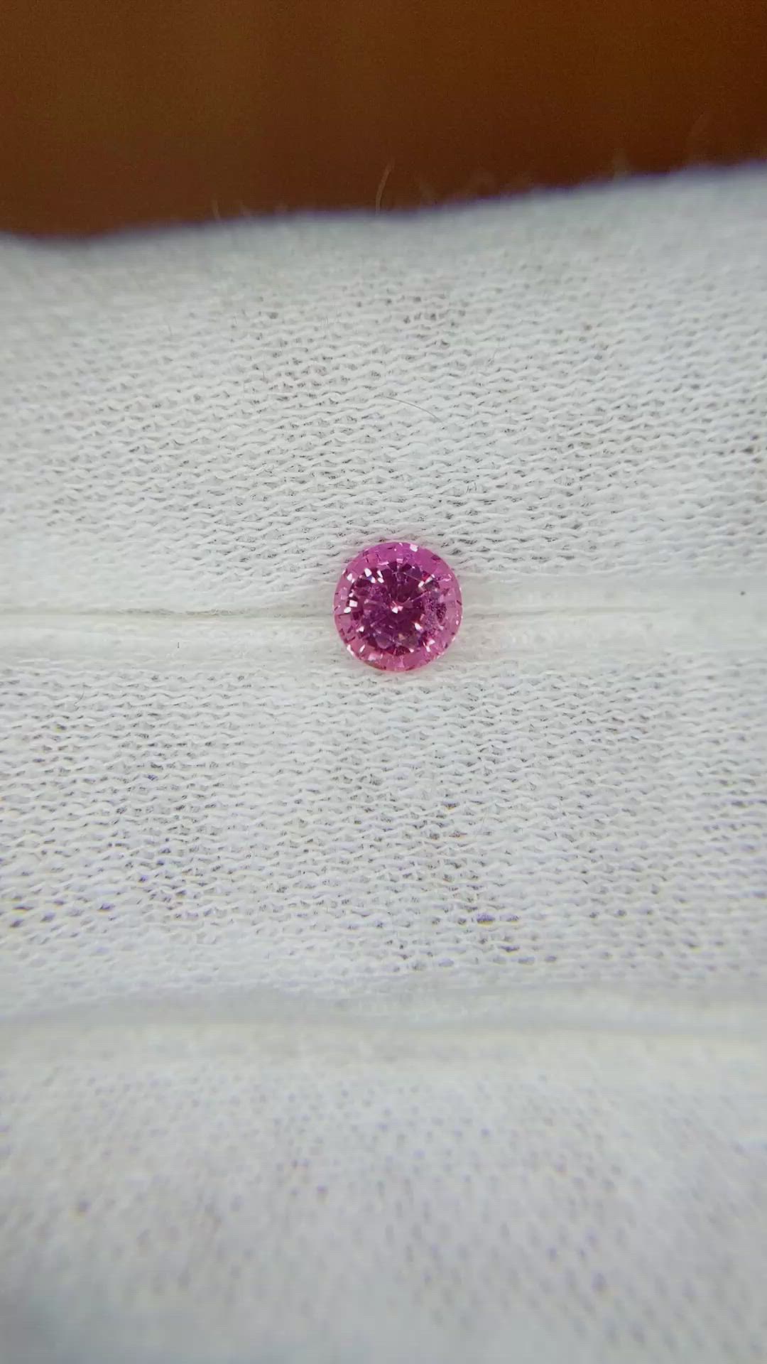 0.61 Ct. Pink Sapphire from Ceylon (Sri Lanka) Size Video