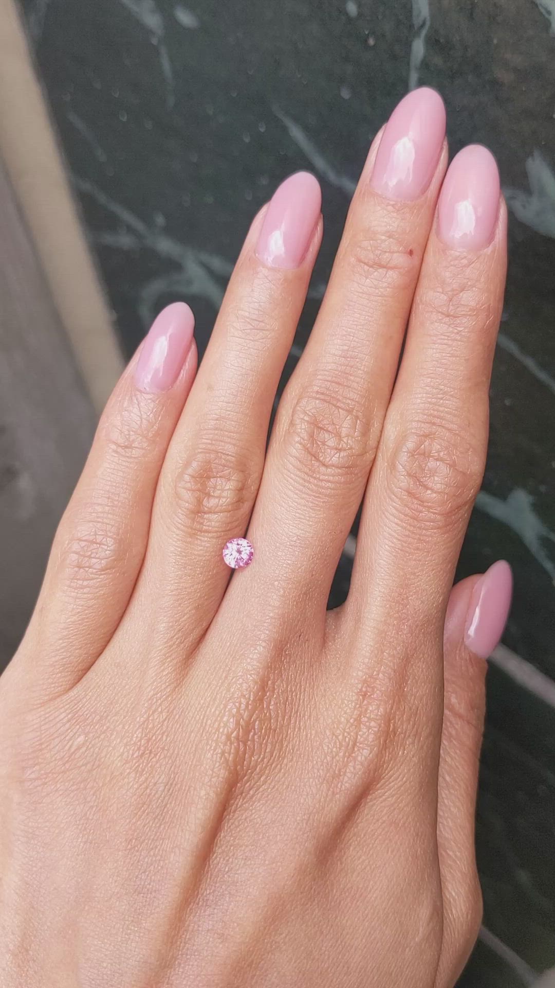 0.61 Ct. Pink Sapphire from Ceylon (Sri Lanka) Size Video