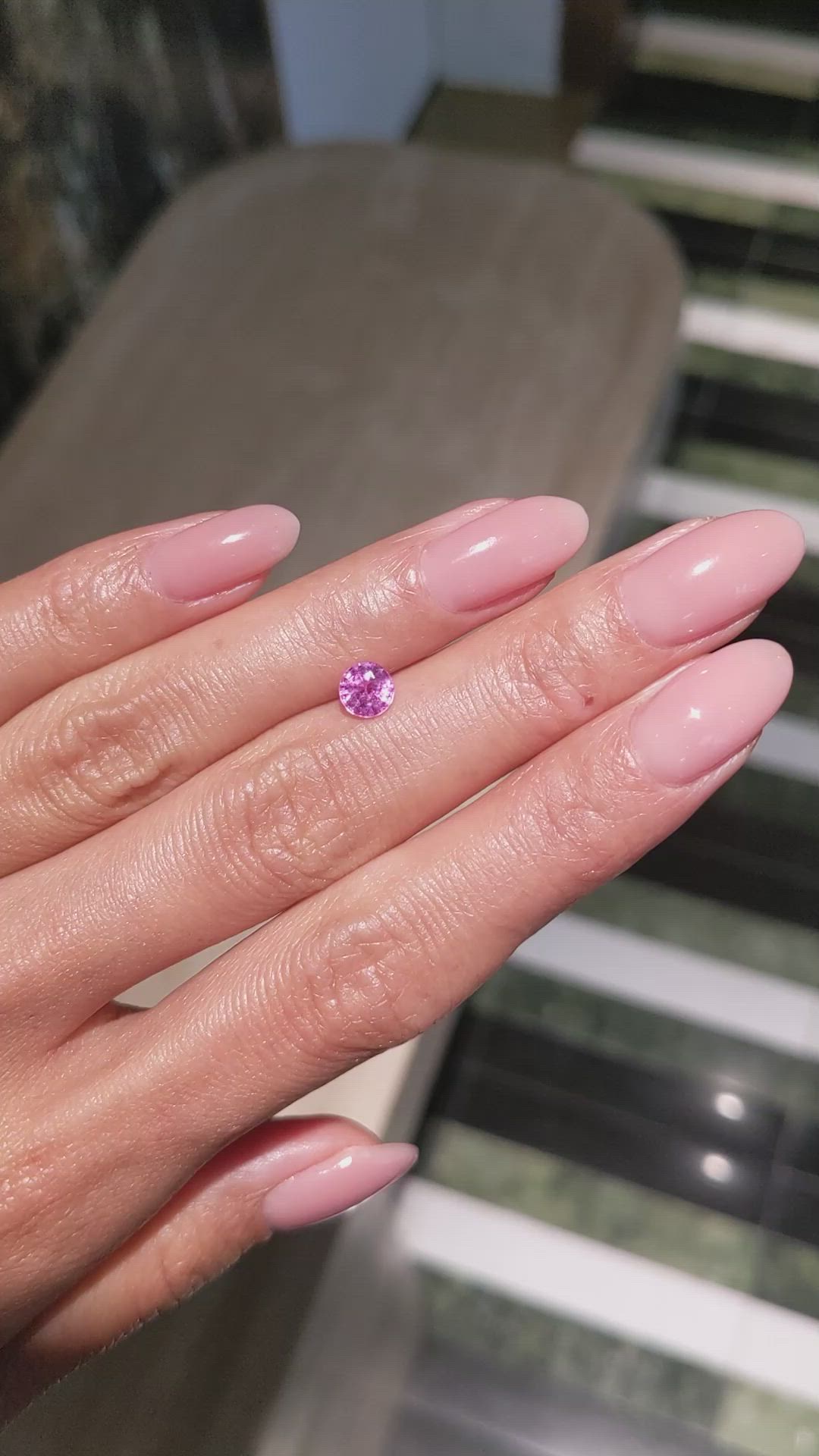 0.87 Ct. Pink Sapphire from Ceylon (Sri Lanka) Size Video