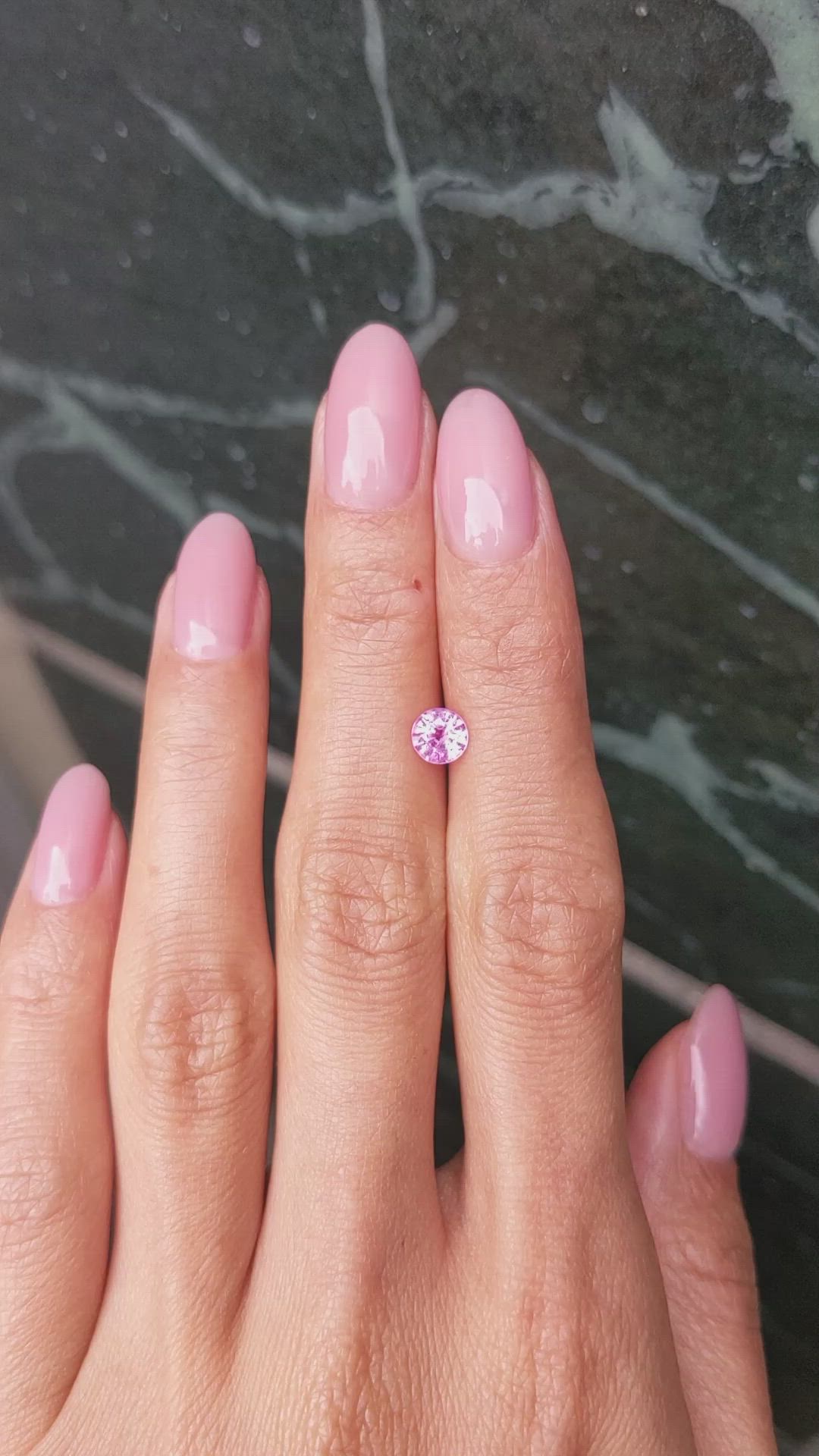 0.87 Ct. Pink Sapphire from Ceylon (Sri Lanka) Size Video
